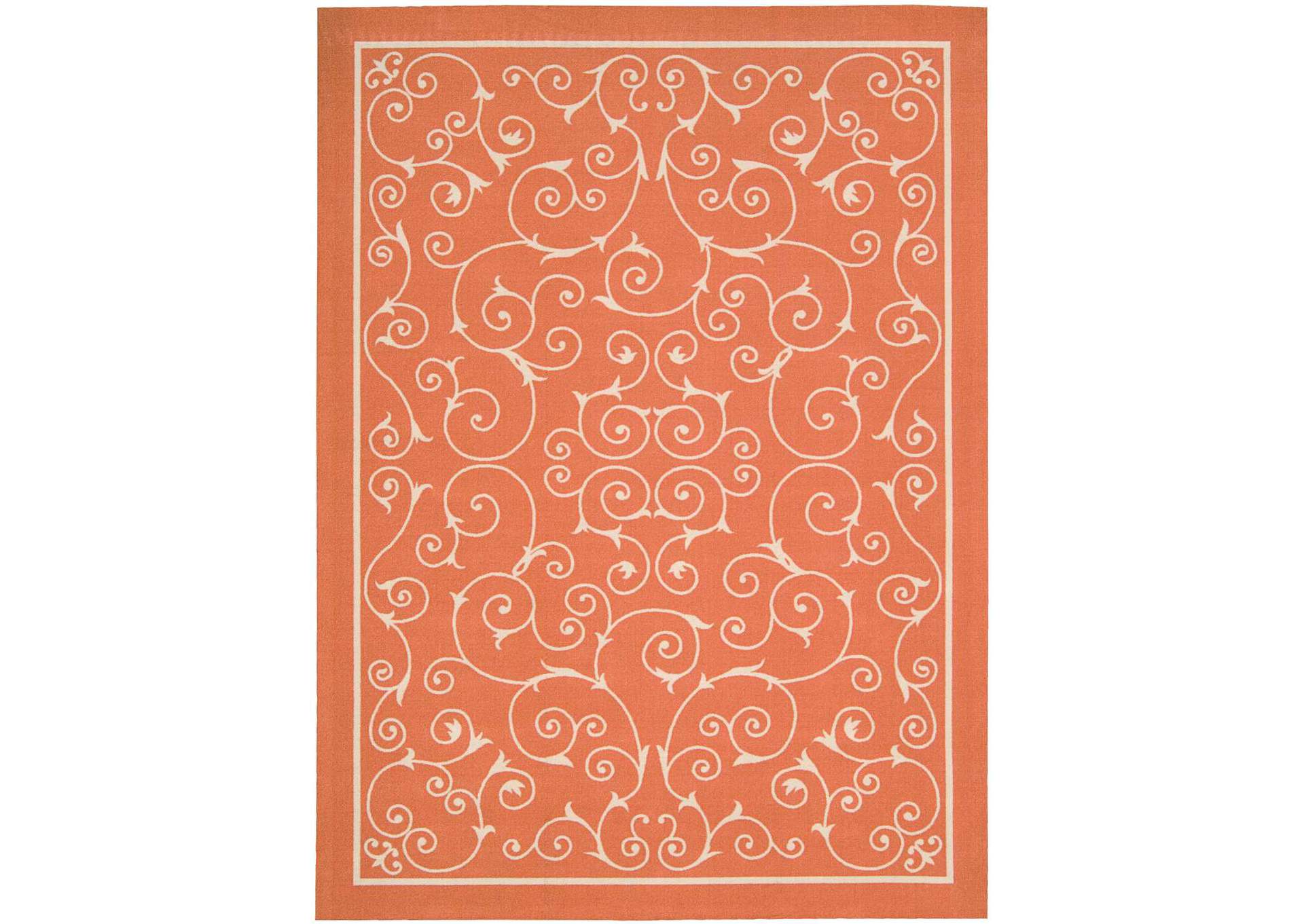 Nourison Home & Garden RS019 Orange 5'x8' Area Rug,Nourison
