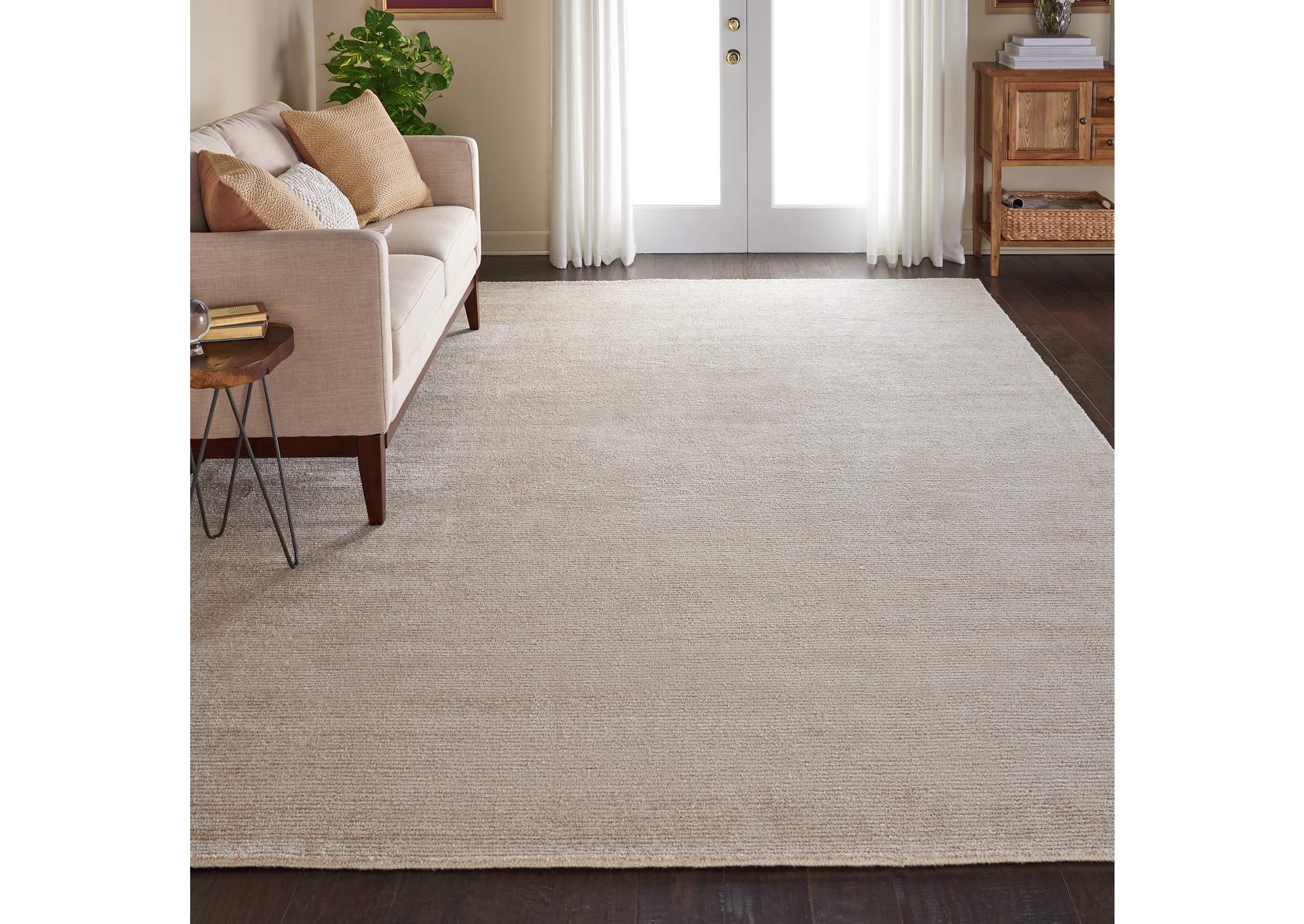 Nourison Weston WES01 Beige 8'x11' Oversized Textured Rug,Nourison