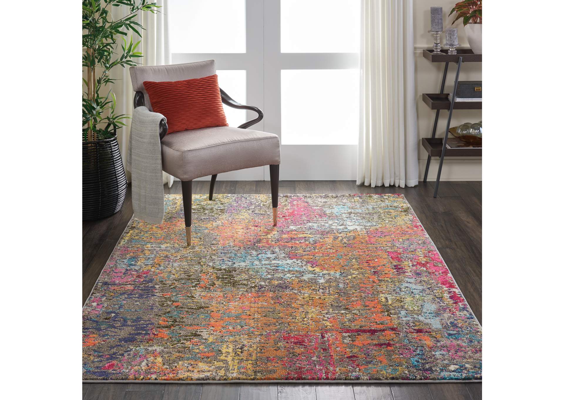 Nourison Celestial CES14 Multicolor 5'x7' Colorful Area Rug,Nourison