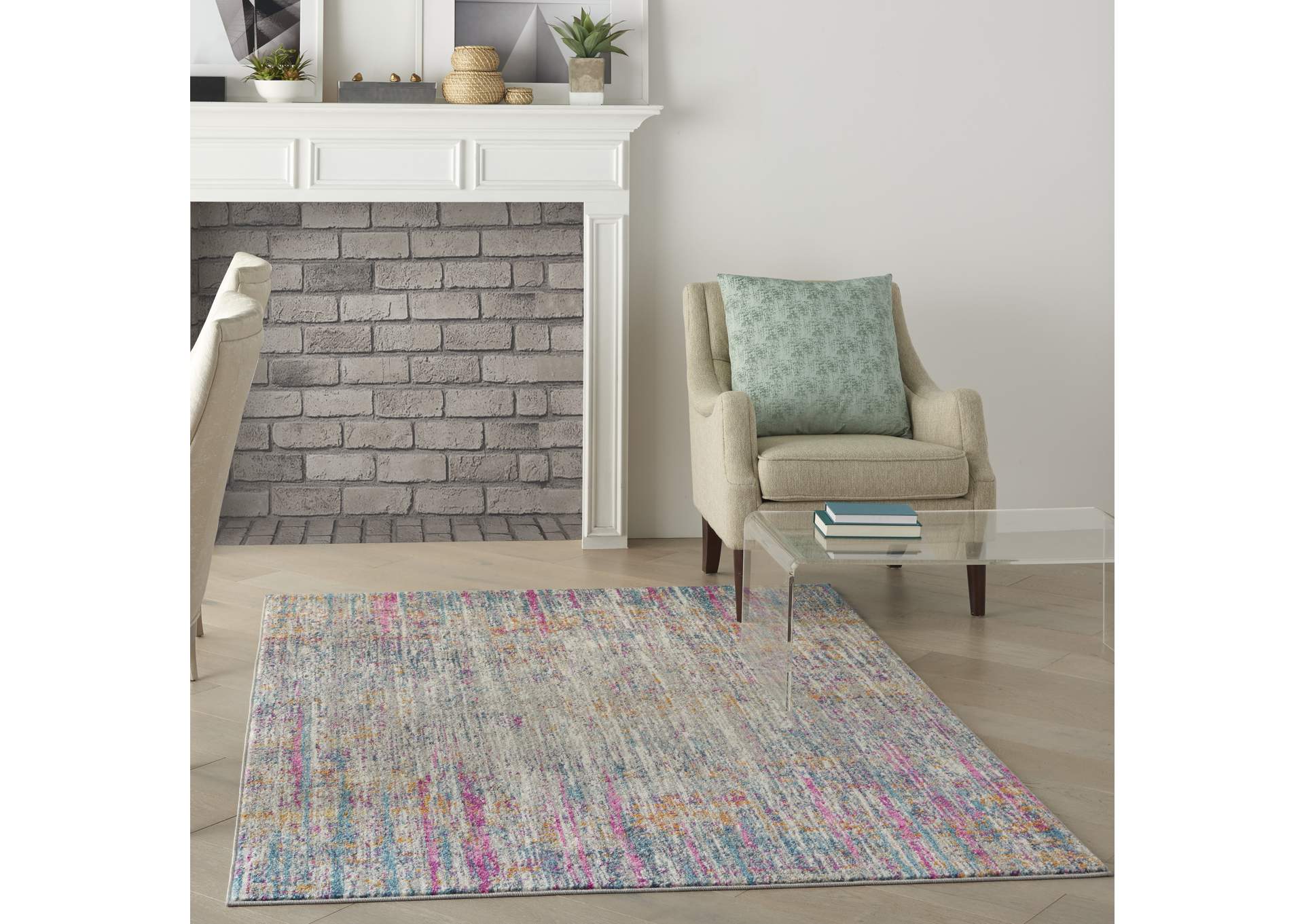 Nourison Passion 4'x6' Ivory Multicolor Area Rug,Nourison