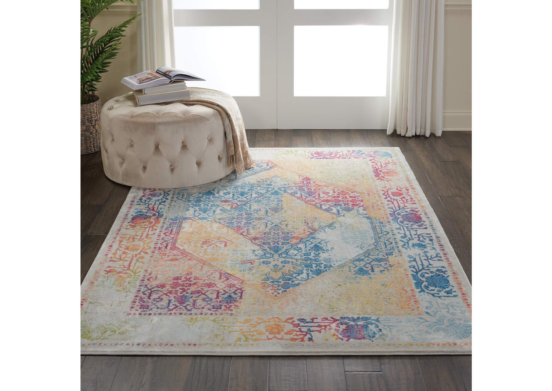 Nourison Ankara Global ANR04 Multicolor 4'x6' Boho Area Rug,Nourison