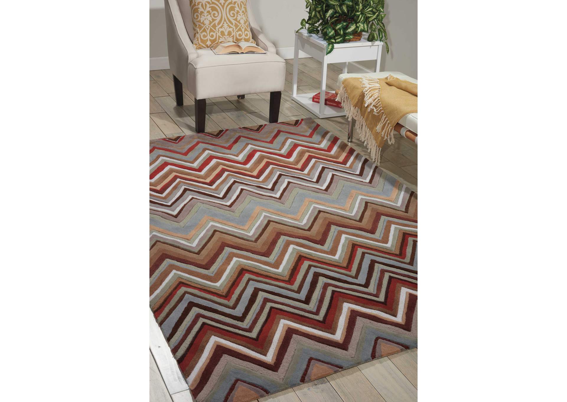 Nourison Contour CON23 Multicolor 7'x9' Rug,Nourison