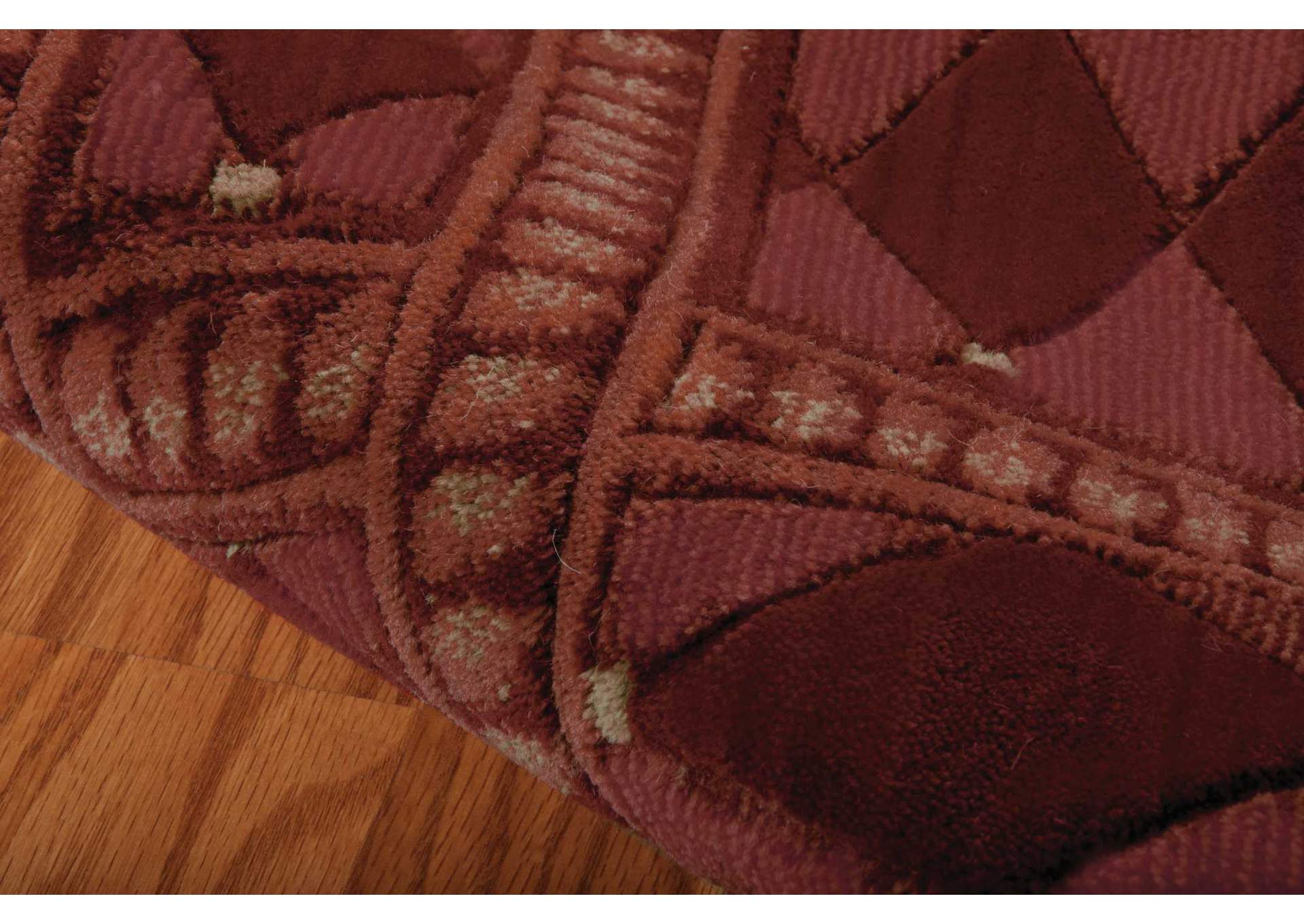Nourison Cosmopolitan CS94 Dark Red 4'x6' Area Rug,Nourison