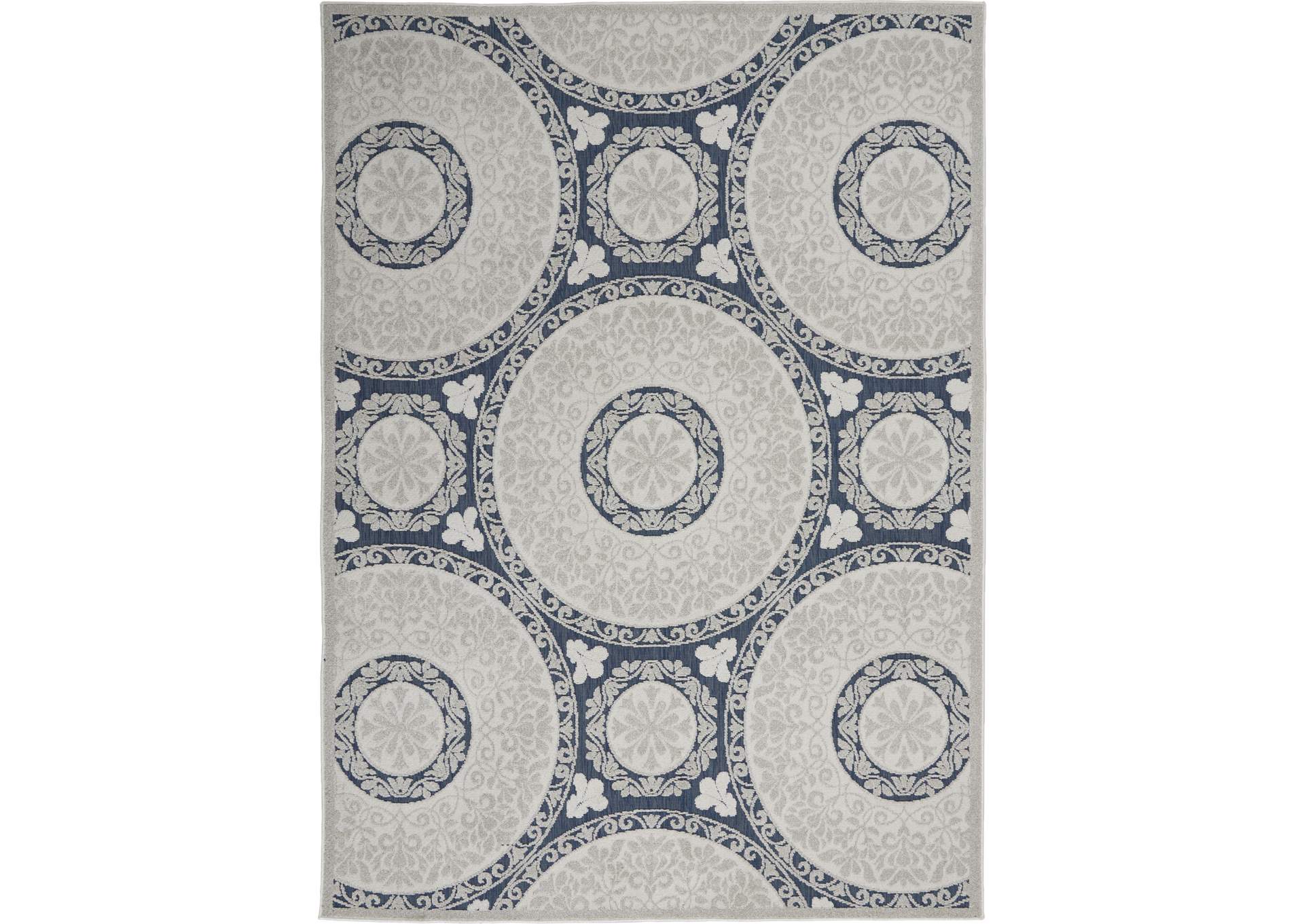 Nourison Key Largo 5'x7' Blue Area Rug,Nourison