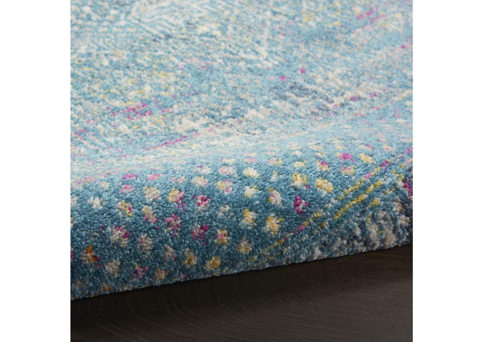 Nourison Passion 8' Runner Blue Area Rug,Nourison