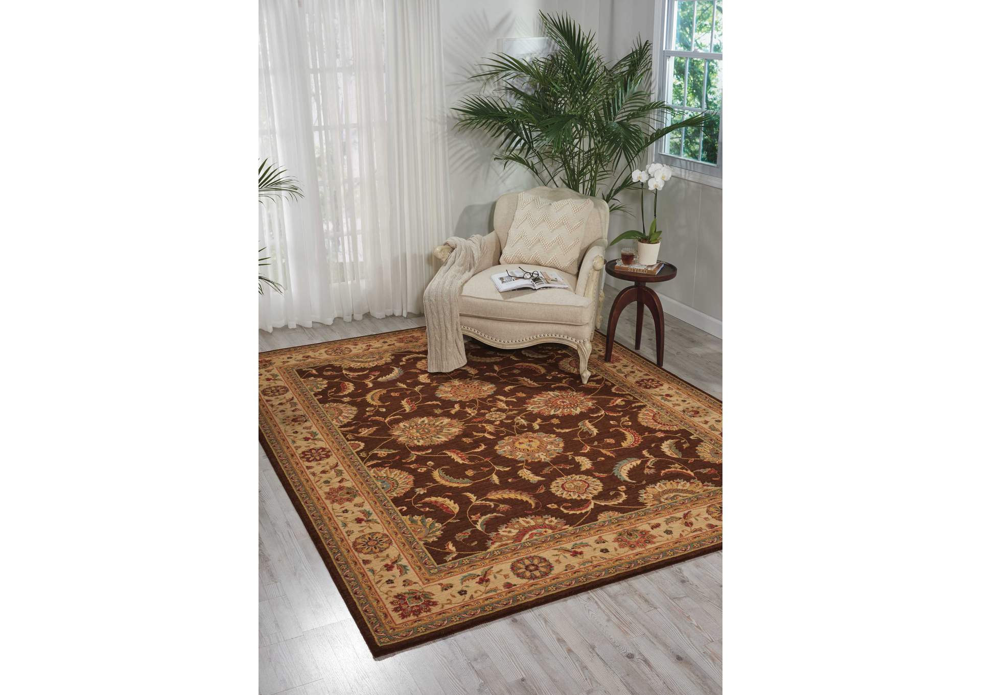 Nourison Living Treasures LI04 Brown 5'x8' Area Rug,Nourison