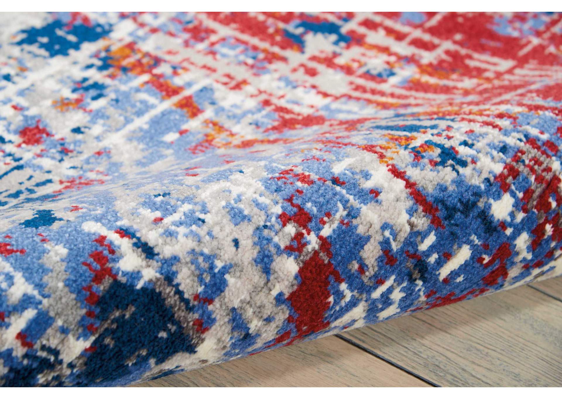 Nourison Twilight TWI25 Red and Blue 10'x14' Oversized Rug,Nourison