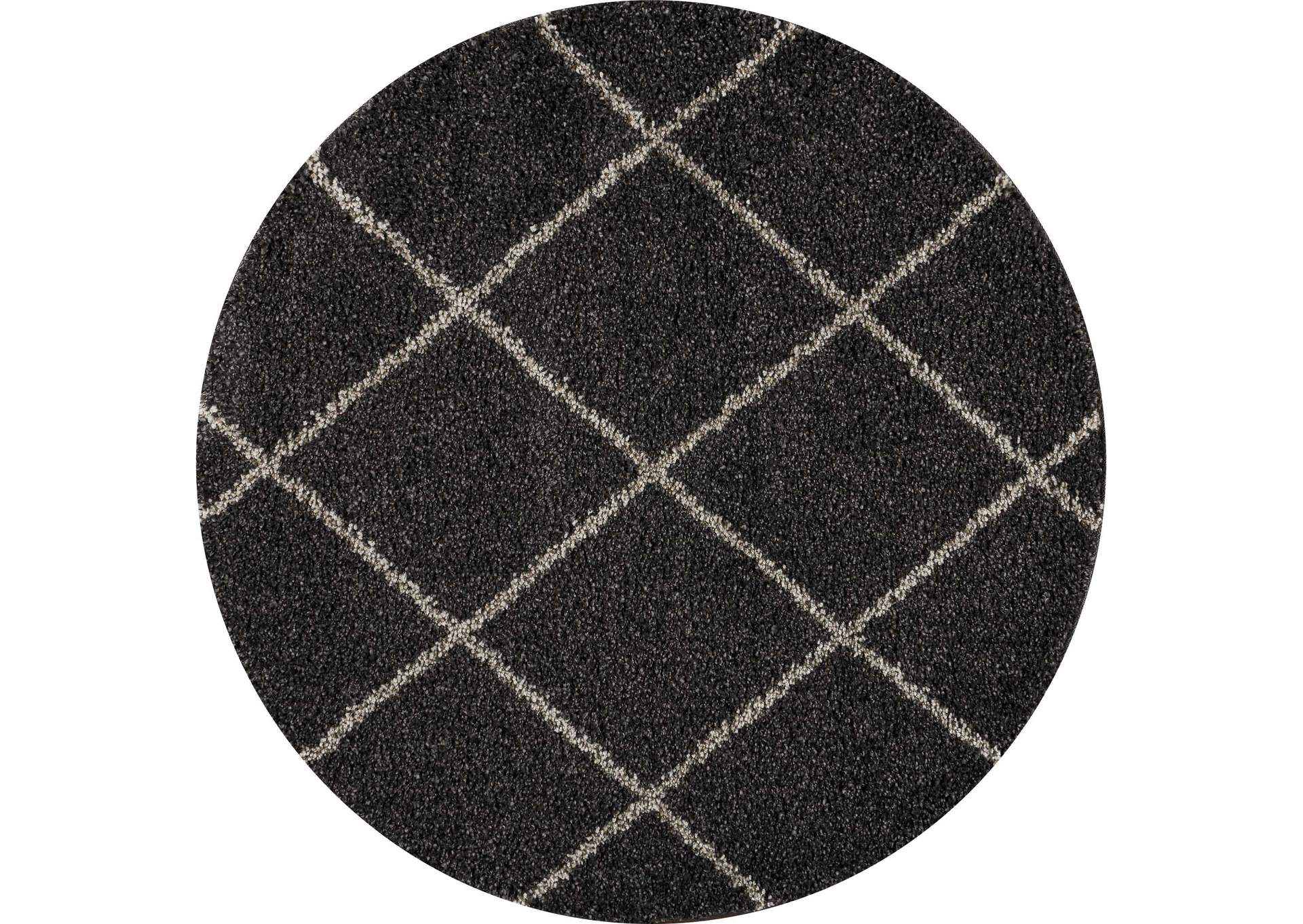 Nourison Brisbane BRI03 Black 5' Round Area Rug,Nourison
