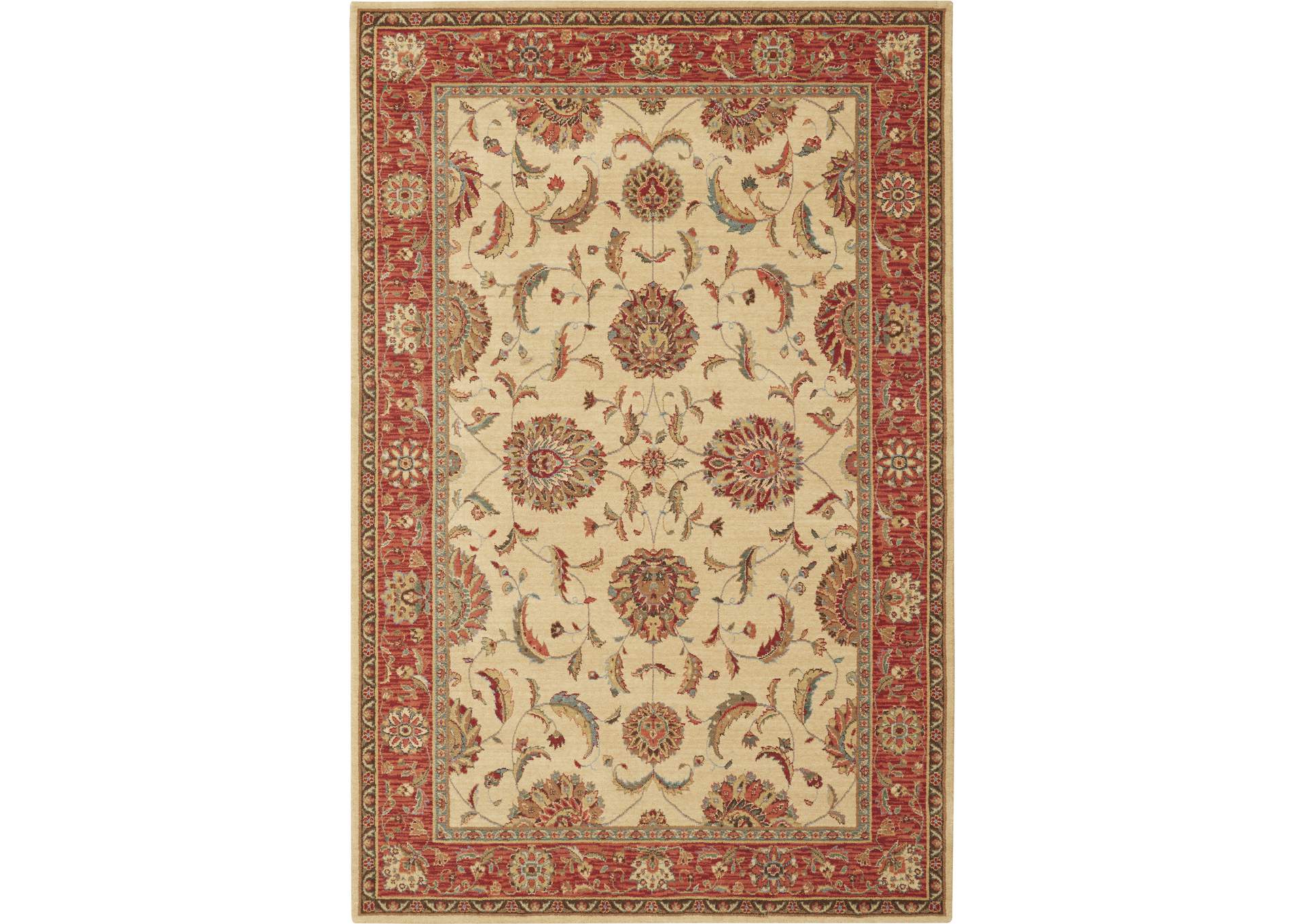 Nourison Living Treasures LI04 Beige Multicolor 5'x8' Area Rug,Nourison