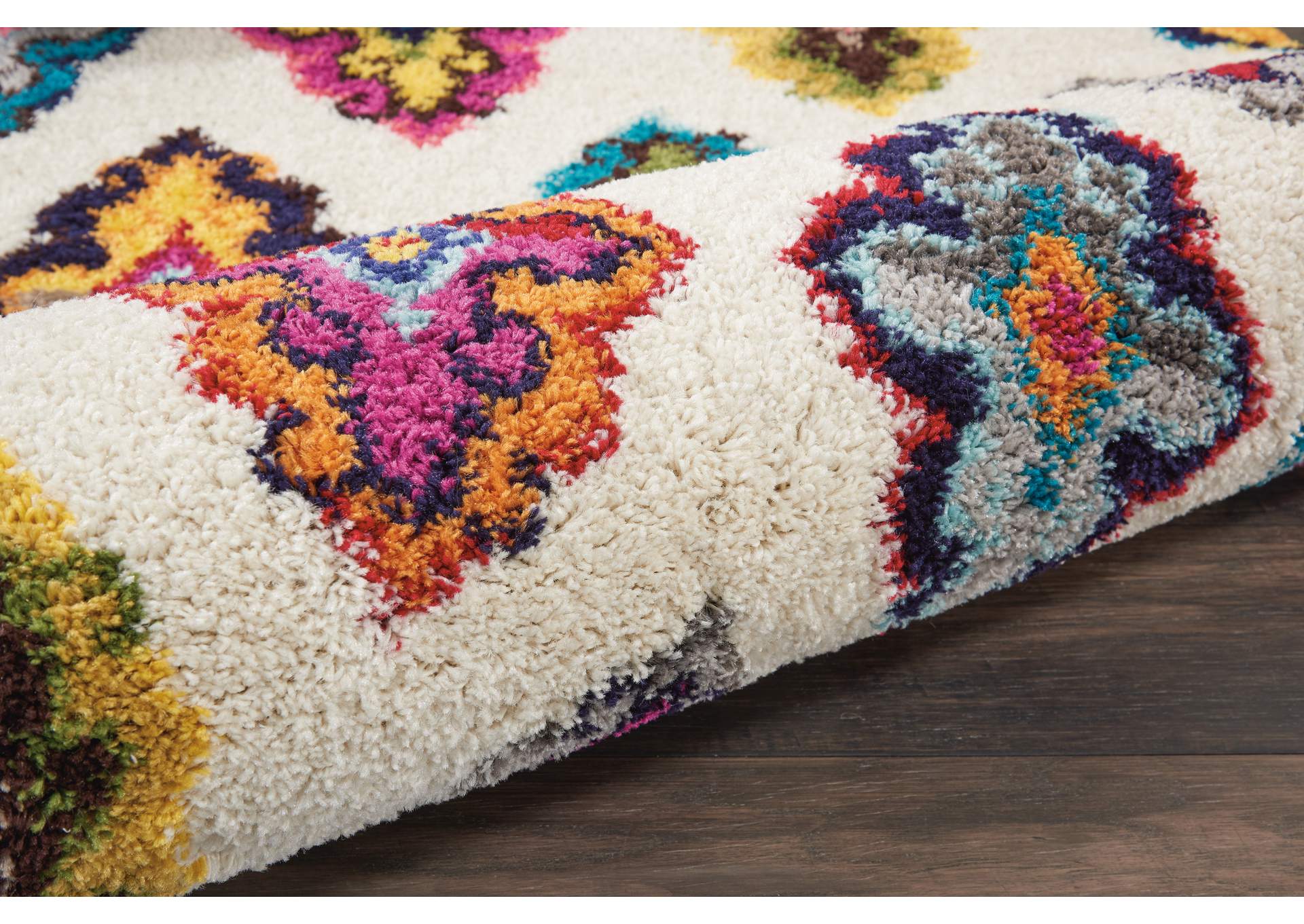 Nourison Nomad NMD06 Multicolor 6' Runner Hallway Rug,Nourison