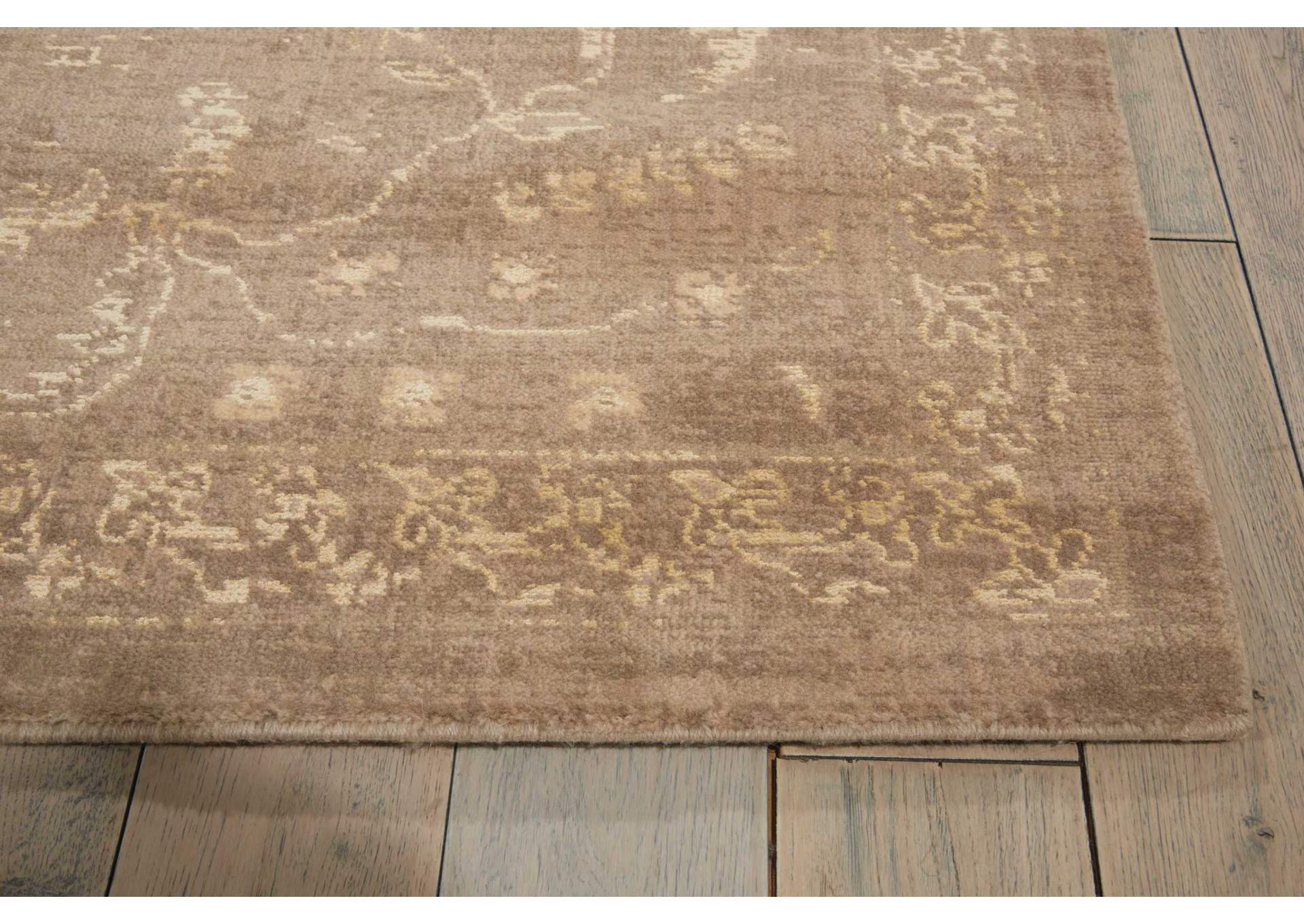 Nourison Silken Allure SLK02 Beige 10' Runner Hallway Rug,Nourison