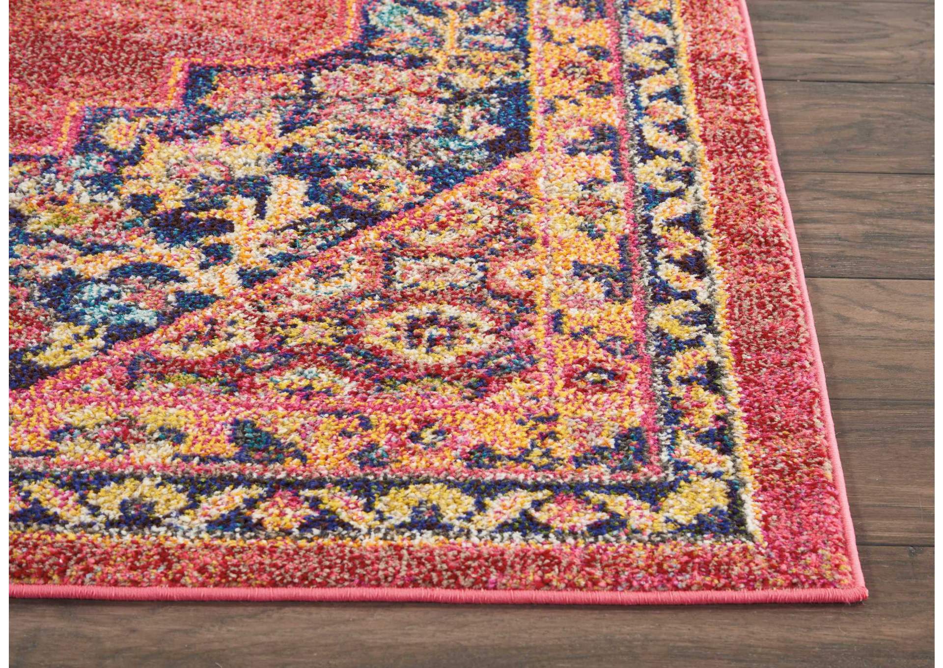 Nourison Passionate PST01 Pink Multicolor 7'x10' Large Rug,Nourison