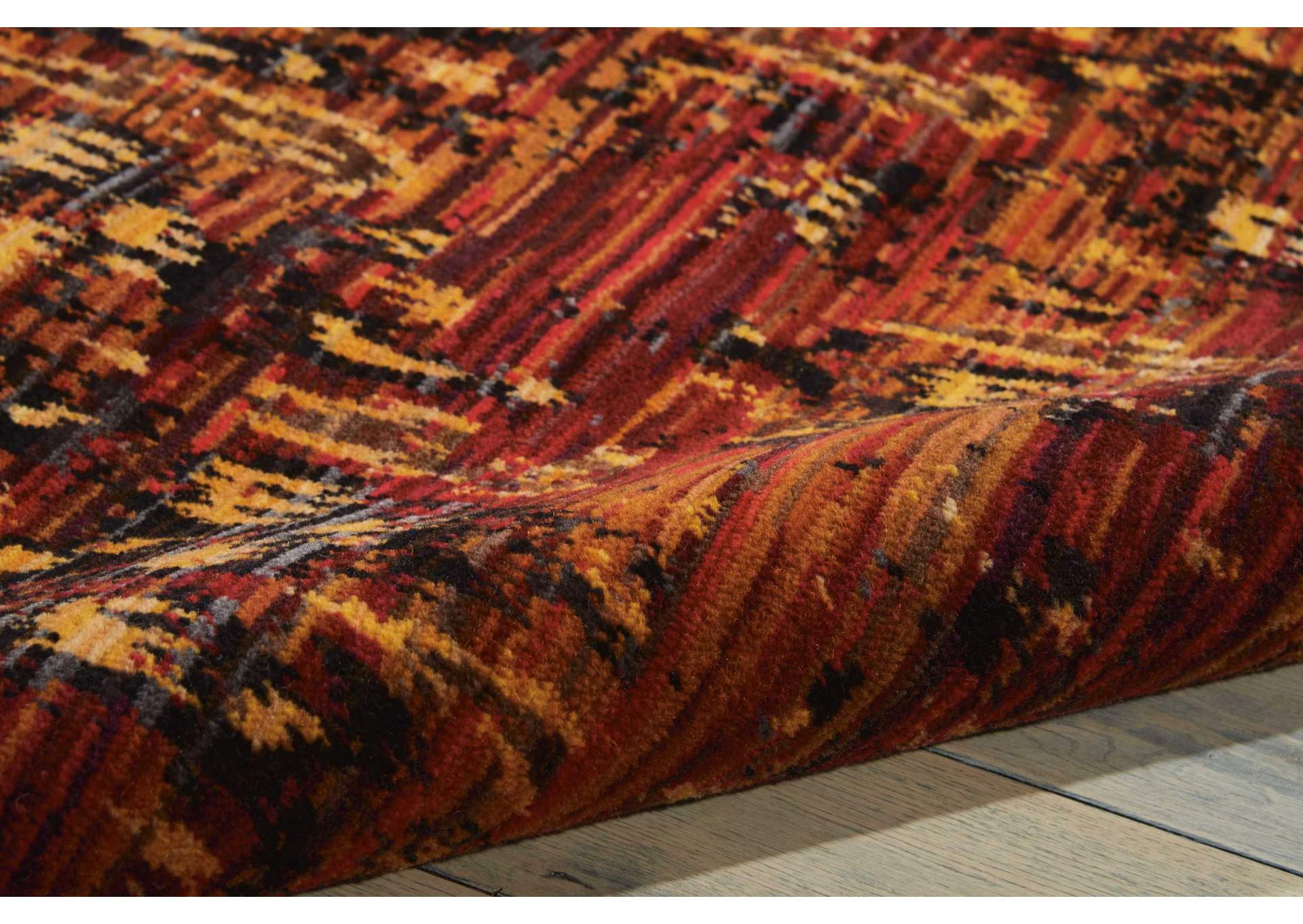 Nourison Rhapsody RH014 Red 9'x12' Rug,Nourison