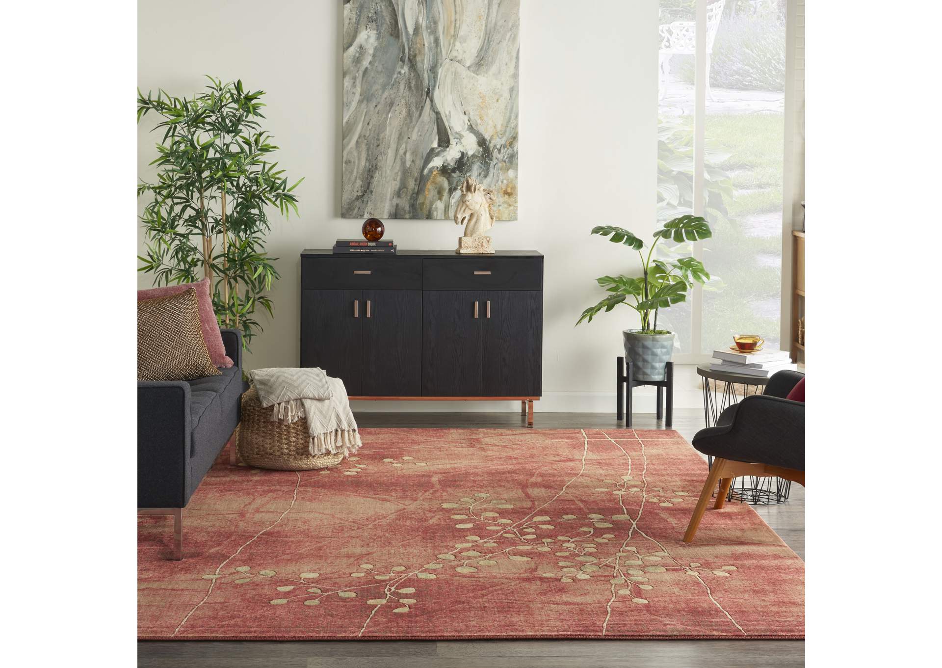 Nourison Somerset ST74 Red 6'x9' Area Rug,Nourison