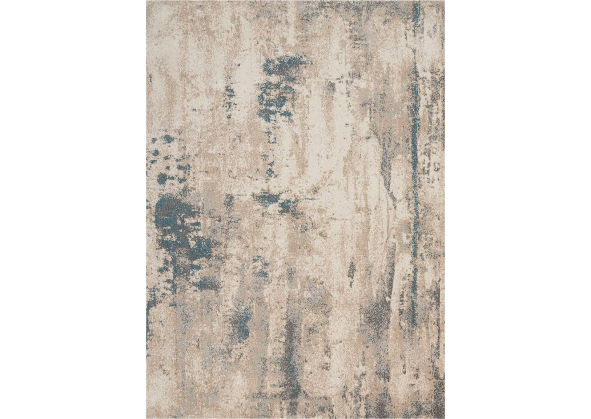 Nourison Maxell MAE17 Blue and White 5'x7' Area Rug,Nourison