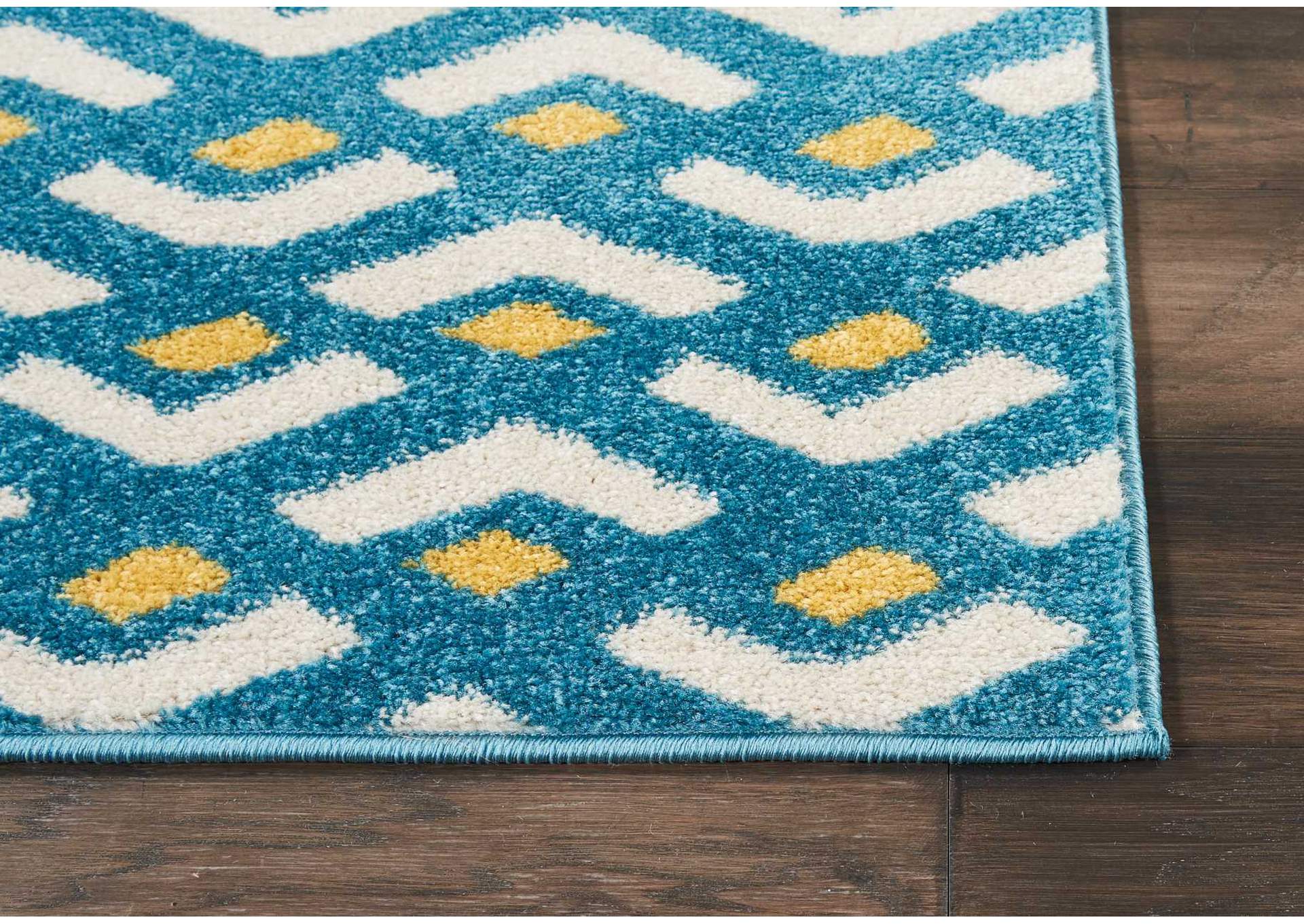 Nourison Harper 2' X 4' Blue Retro Area Rug,Nourison