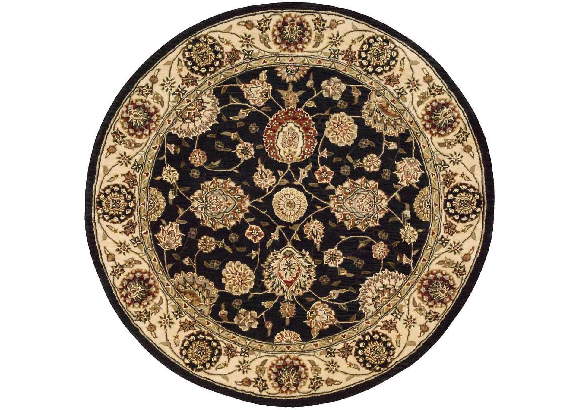 Nourison 2000 2204 Navy Blue 4' Round Area Rug,Nourison