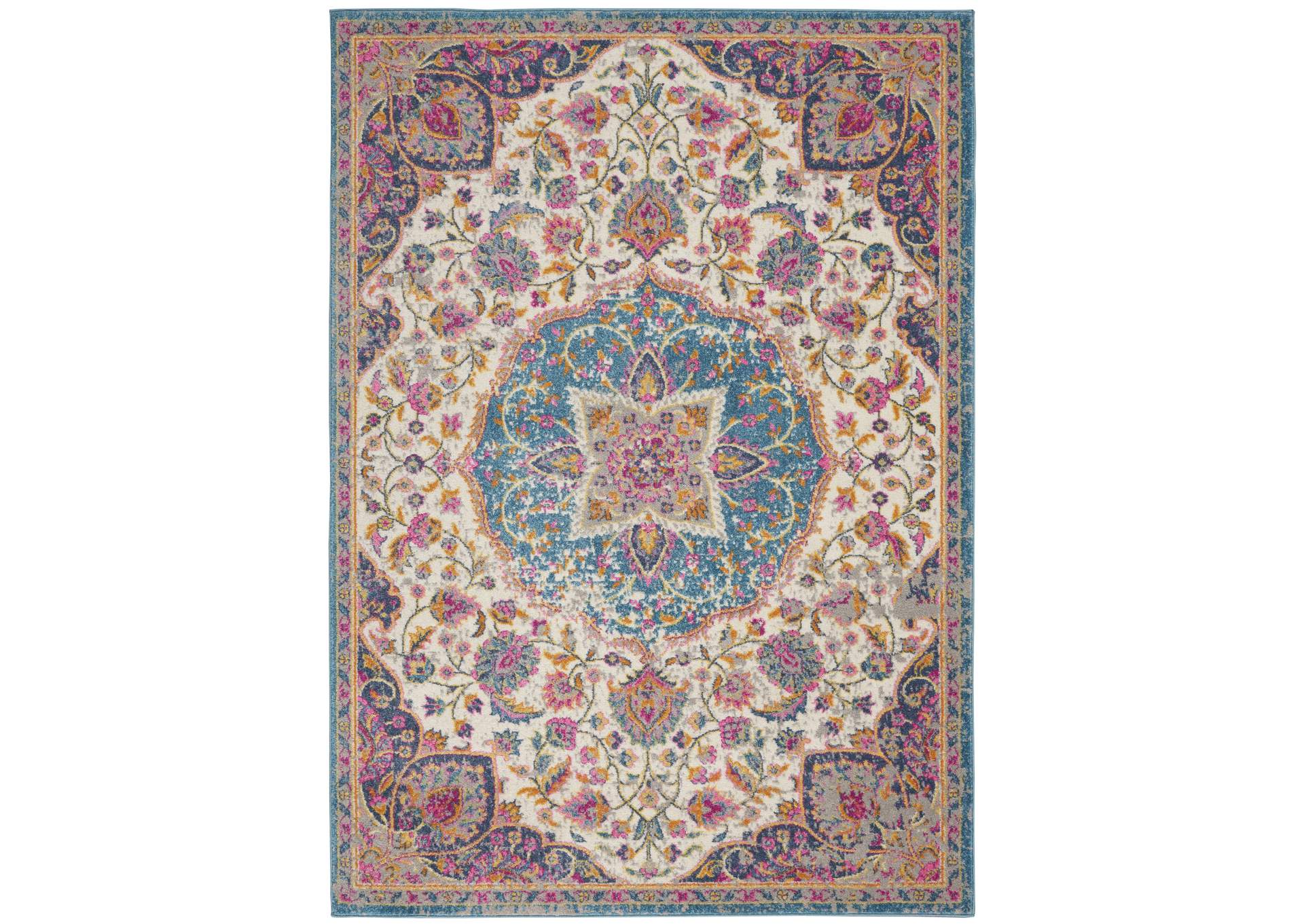 Nourison Passion Bohemian Ivory Multi Colored Area Rug,Nourison