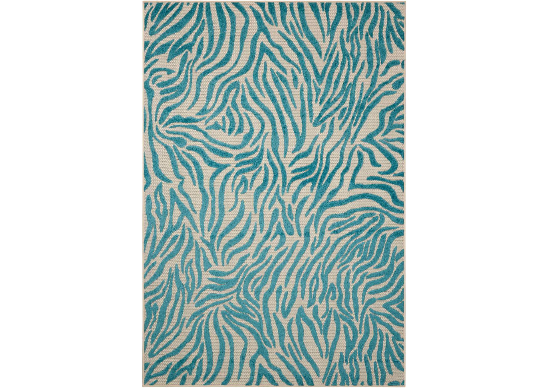 Nourison Aloha ALH04 Blue 10'x13' Oversized Indoor-outdoor Rug,Nourison
