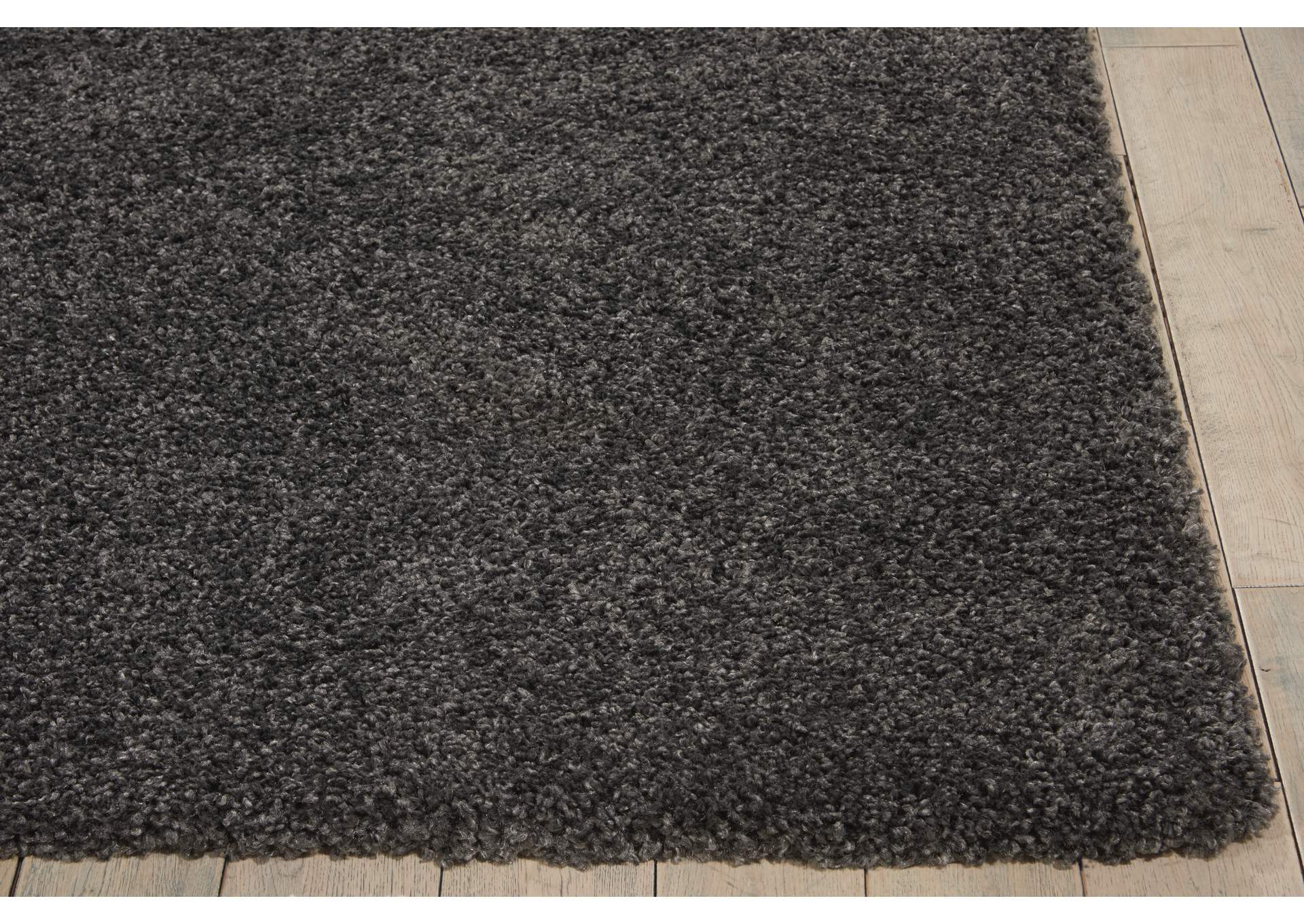 Nourison Malibu Shag MSG01 Charcoal 5'x7' Area Rug,Nourison
