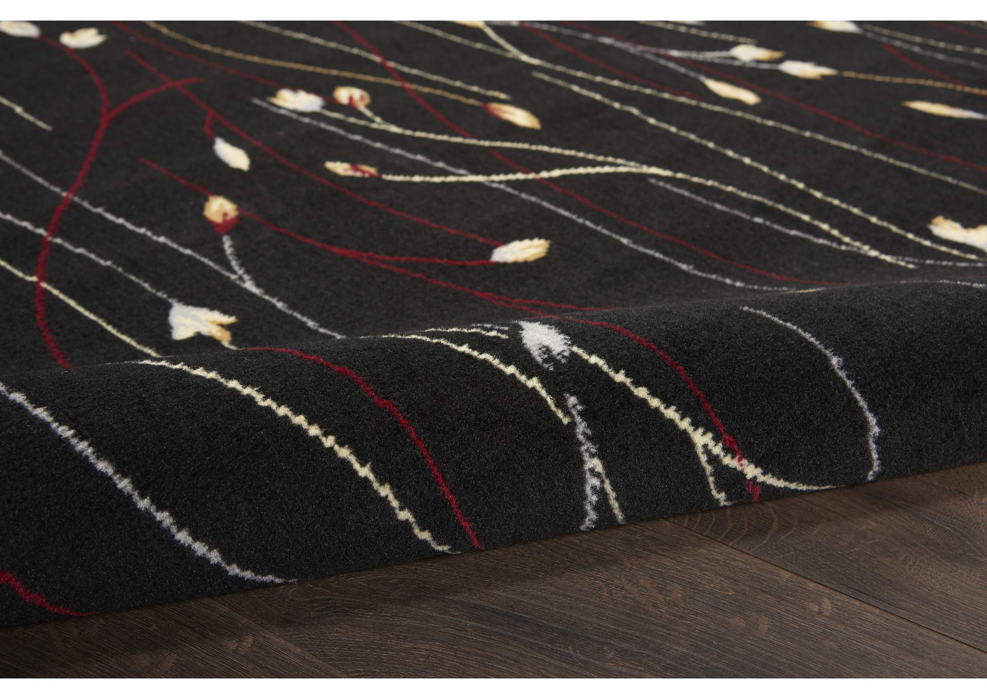 Nourison Grafix GRF15 Black 5'x7' Area Rug,Nourison