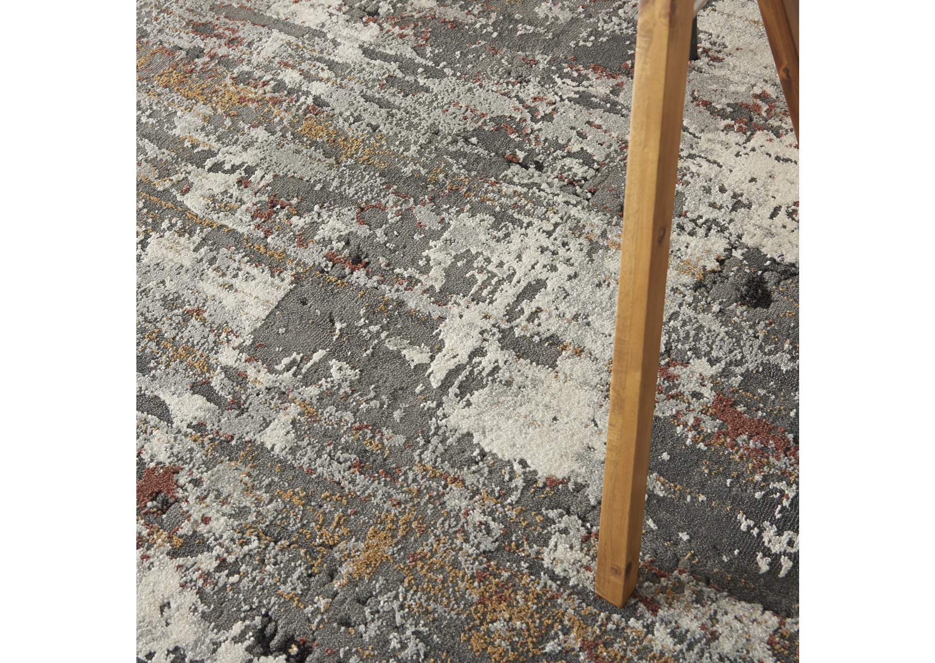 Nourison Tangra 4'x6' Grey Multi Area Rug,Nourison