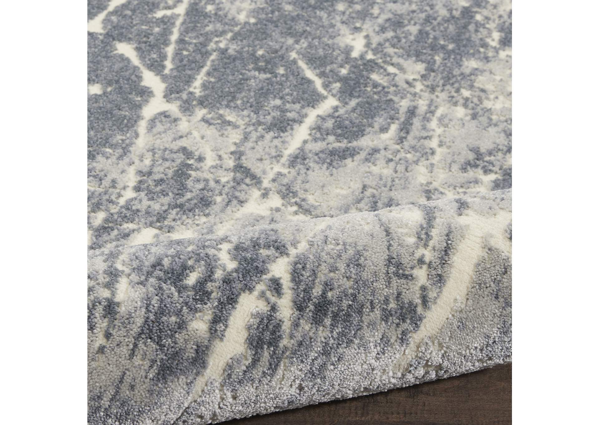 kathy ireland Home Sahara KI393 Charcoal Grey 8' Runner Hallway Rug,Nourison