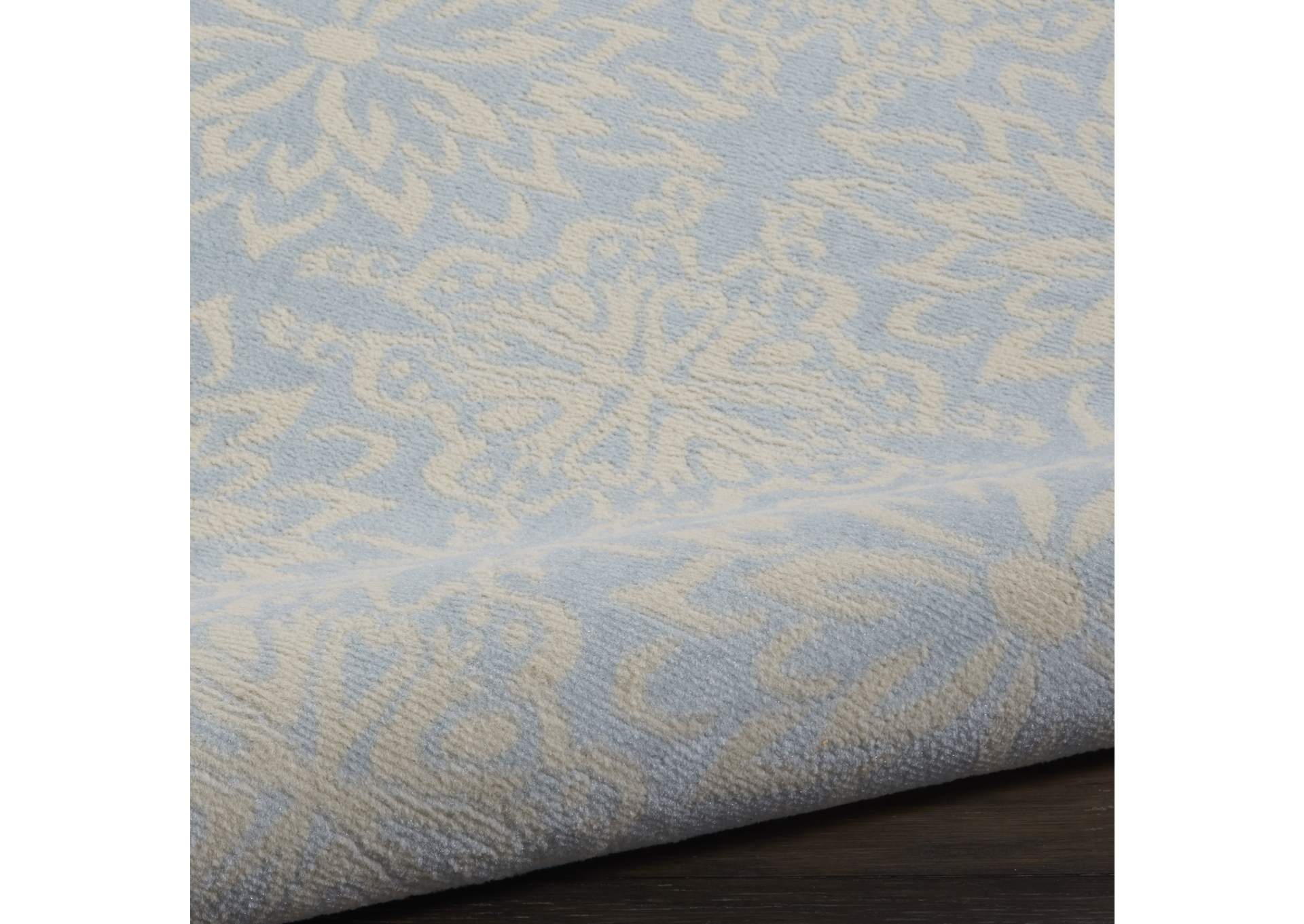 Nourison Jubilant JUB06 Light Blue 5' Round Beach Area Rug,Nourison