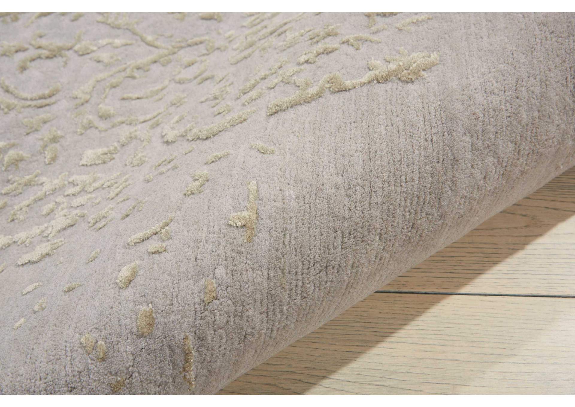 Nourison Opaline OPA08 Grey 8' Runner Hallway Rug,Nourison