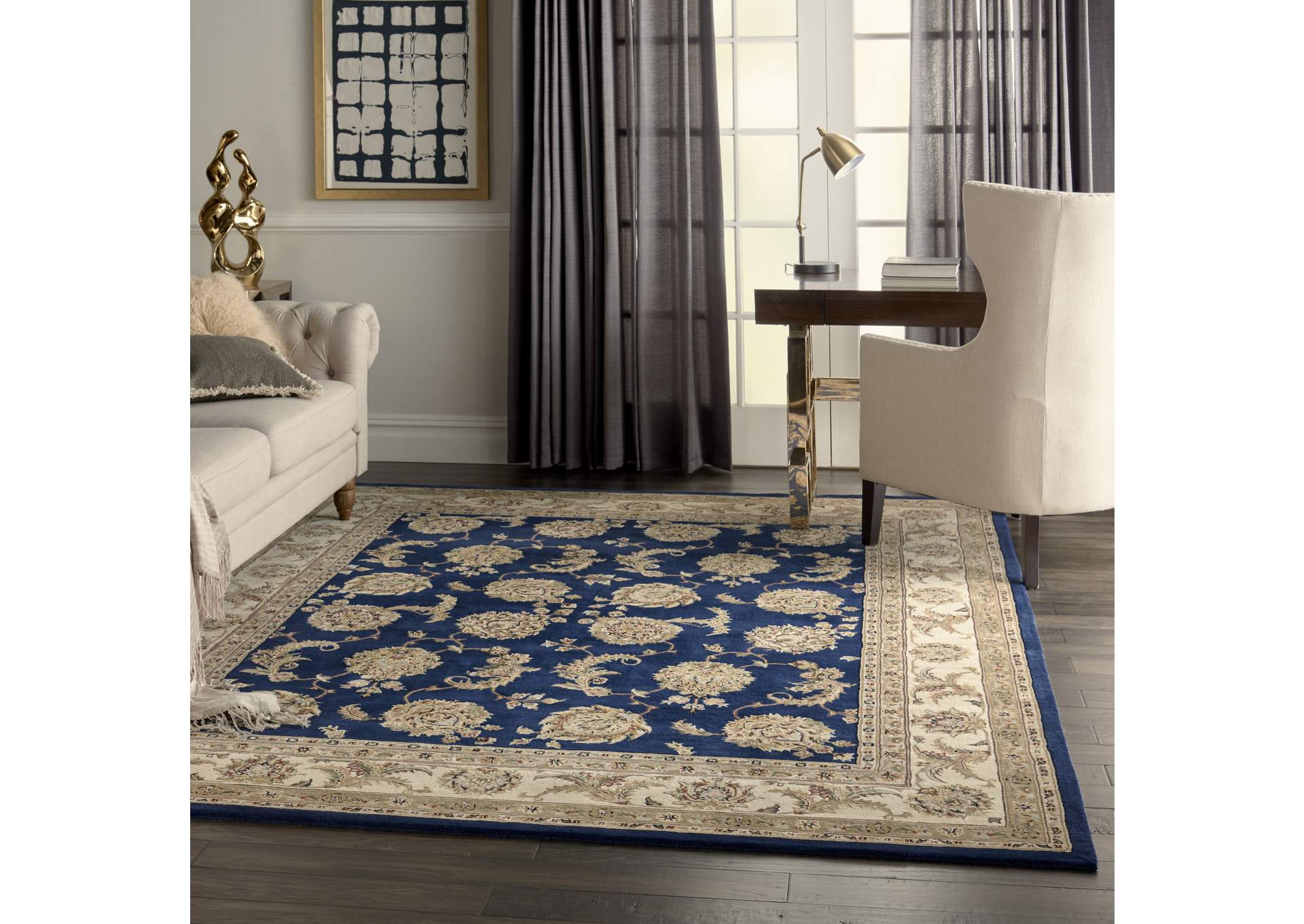 Nourison 2000 9' x 12' Navy Area Rug,Nourison