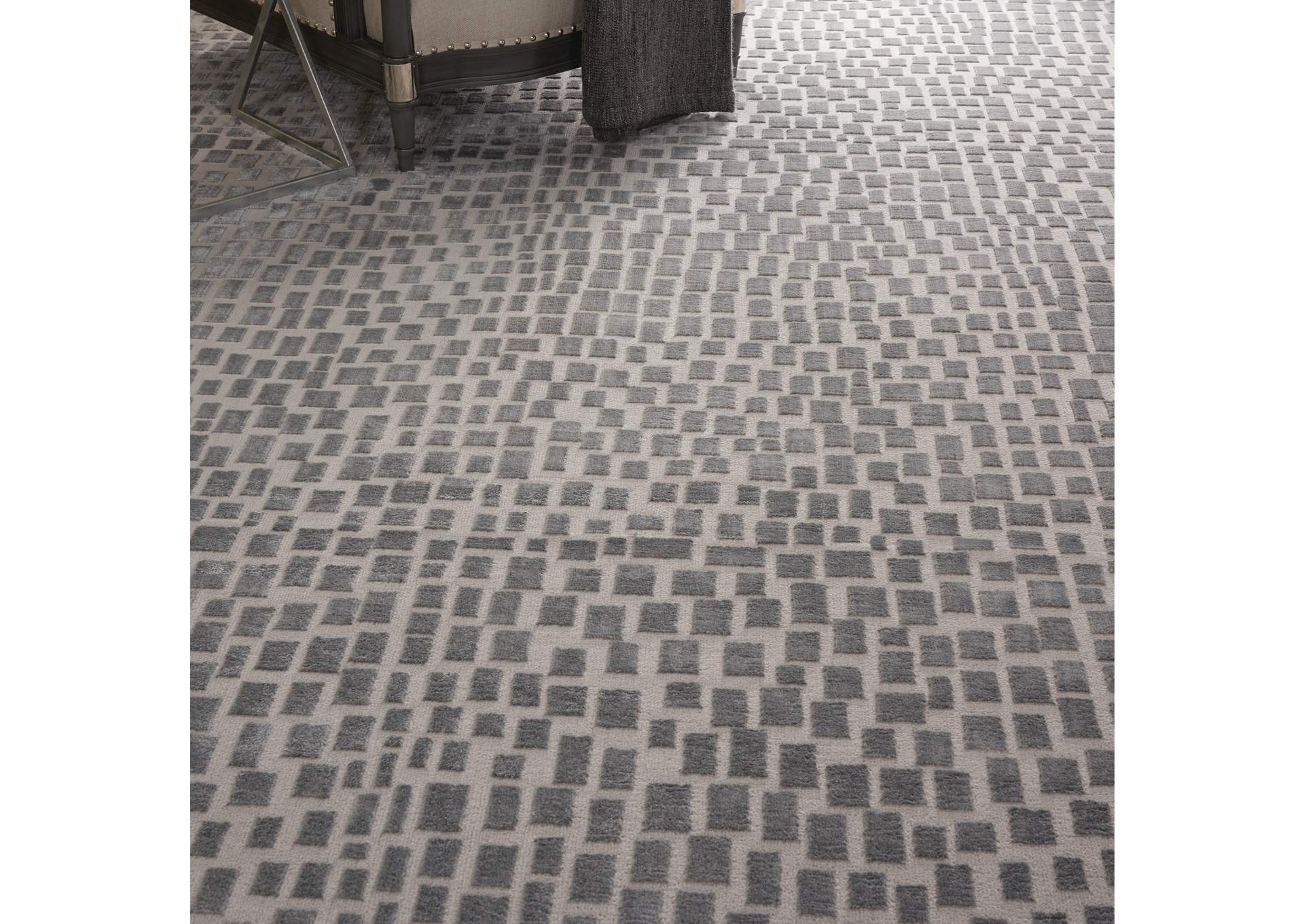 Nourison Urban Chic URC03 Grey 9'x12' Oversized Rug,Nourison
