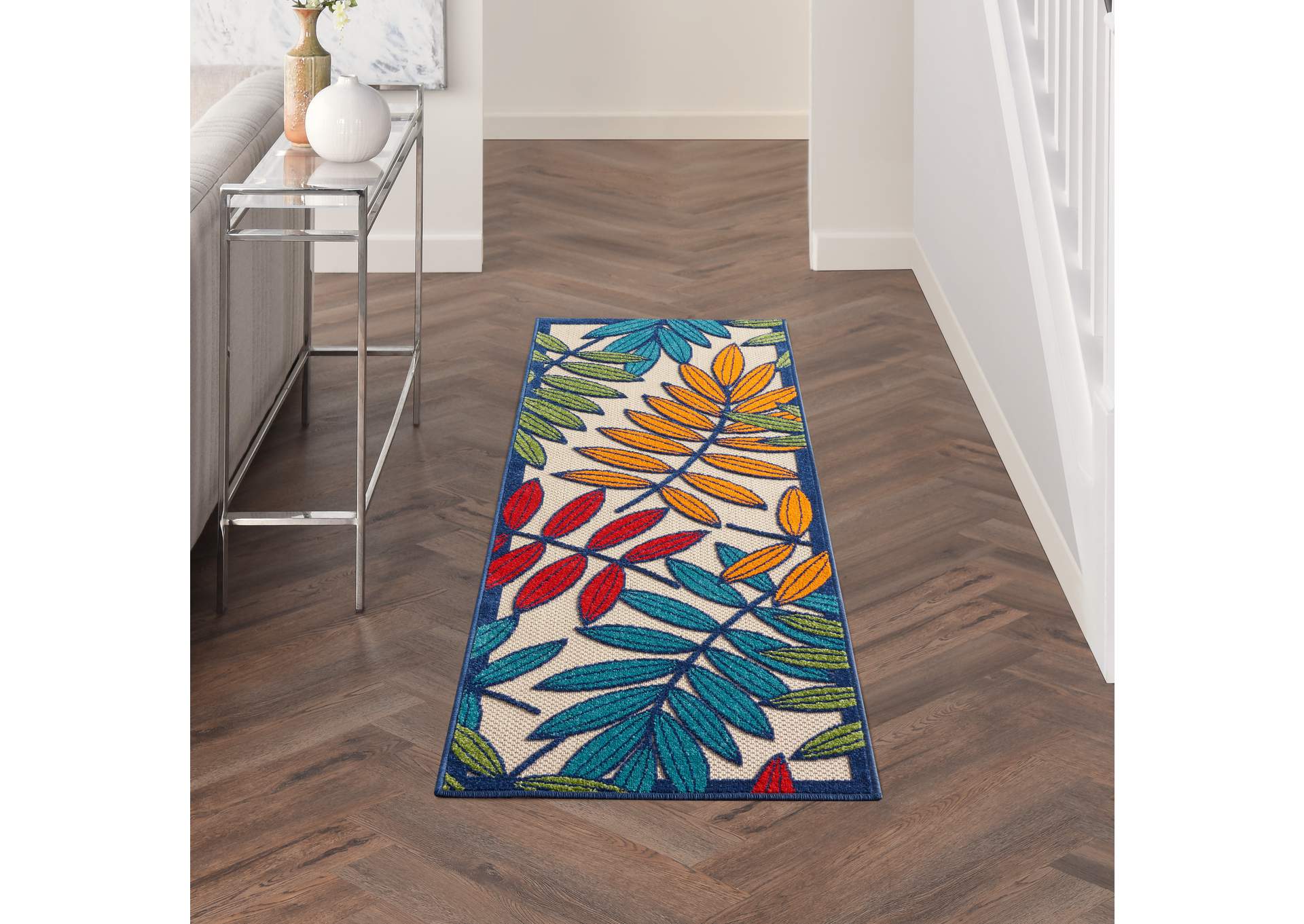 Nourison Aloha ALH18 Multicolor 6'xRunner Indoor-outdoor Rug,Nourison
