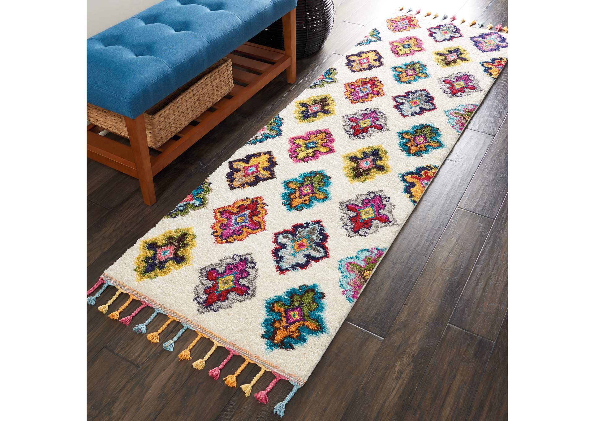 Nourison Nomad NMD06 Multicolor 8' Runner Hallway Rug,Nourison