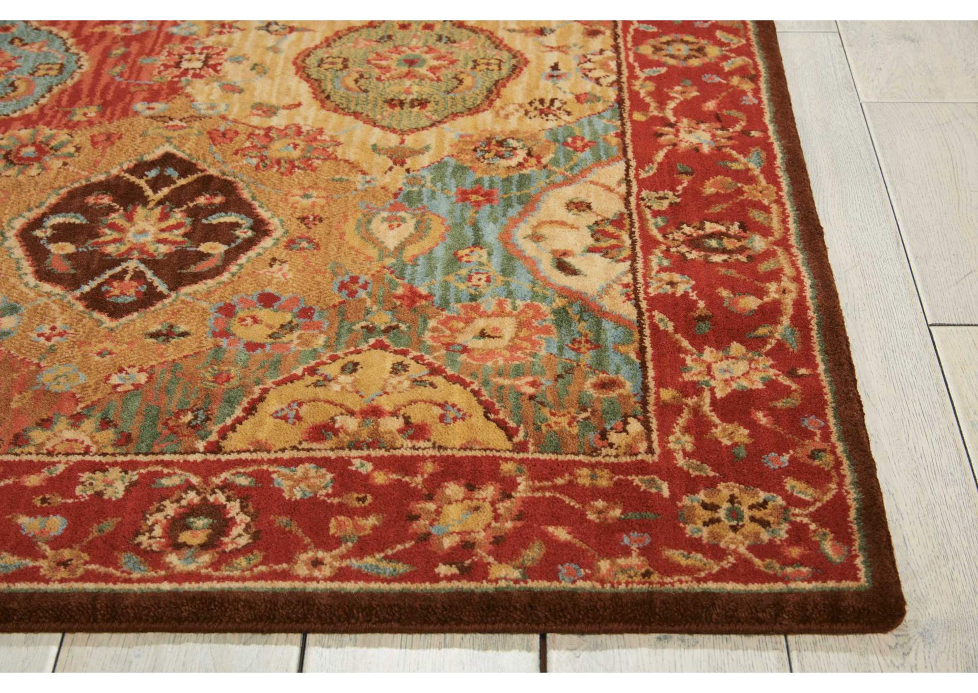 Nourison Living Treasures LI03 Multicolor 8' Runner Hallway Rug,Nourison