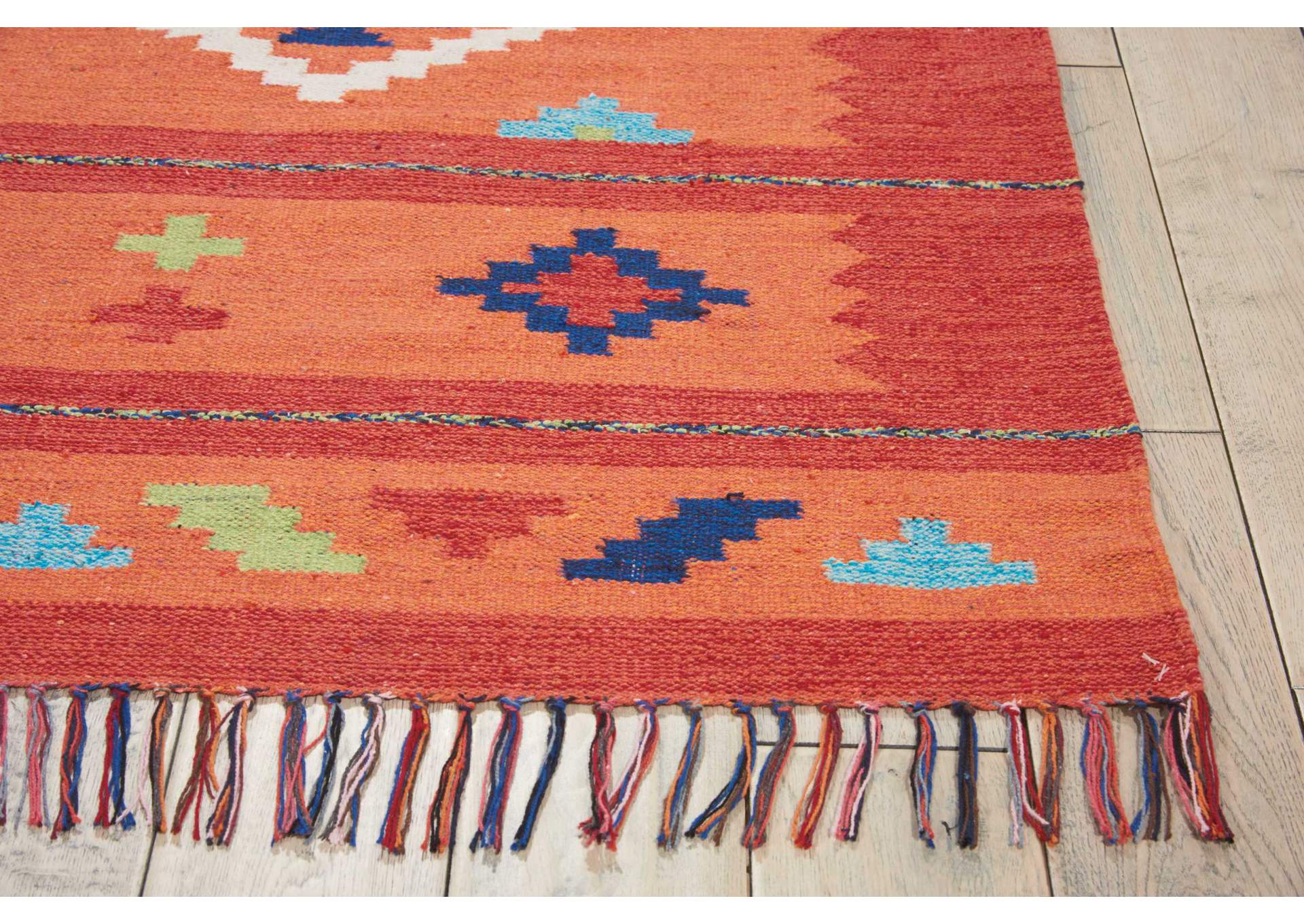 Nourison Baja BAJ02 Orange 5'x7' Southwestern Area Rug,Nourison