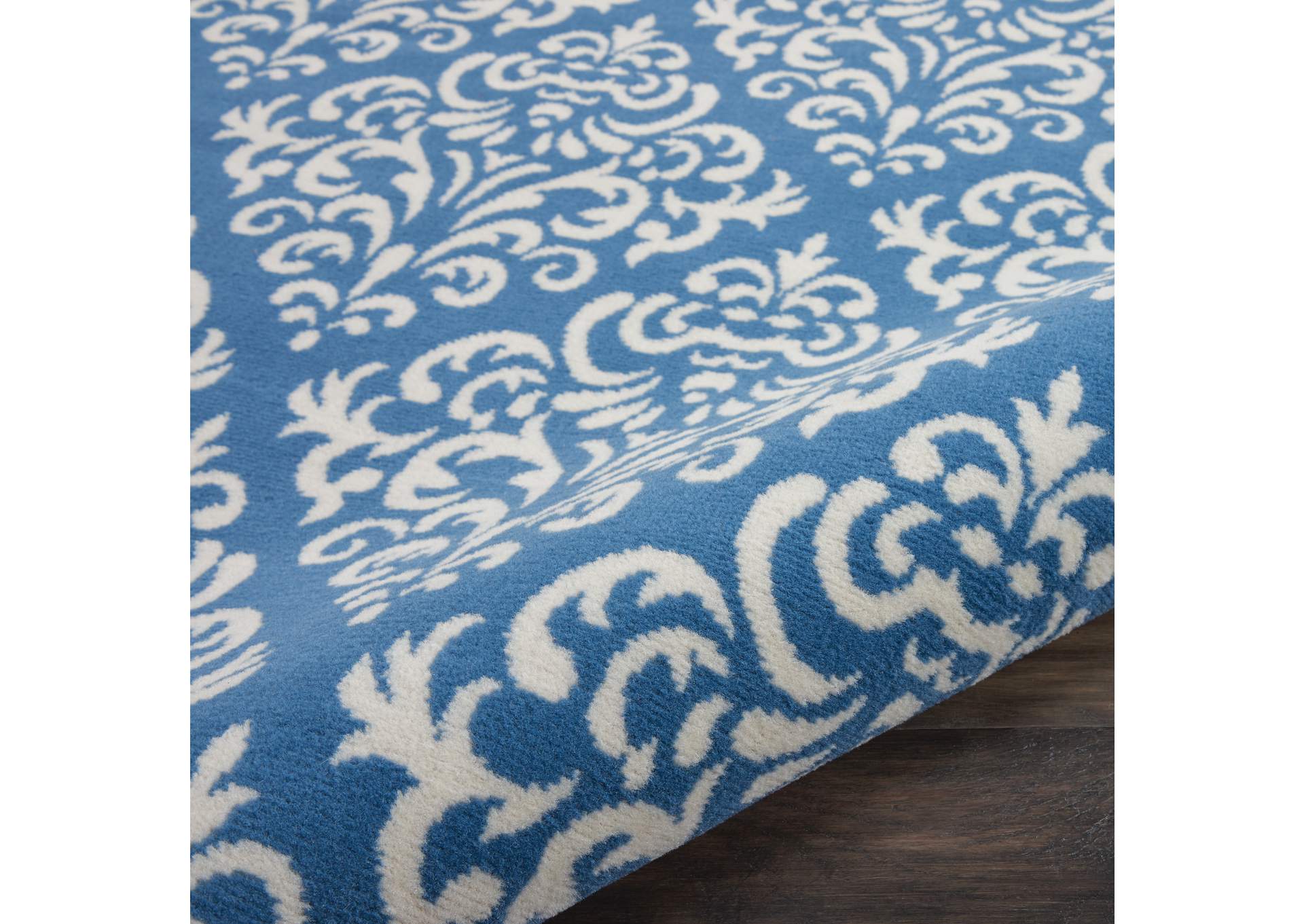 Nourison Grafix GRF06 Blue 5' Round Area Rug,Nourison