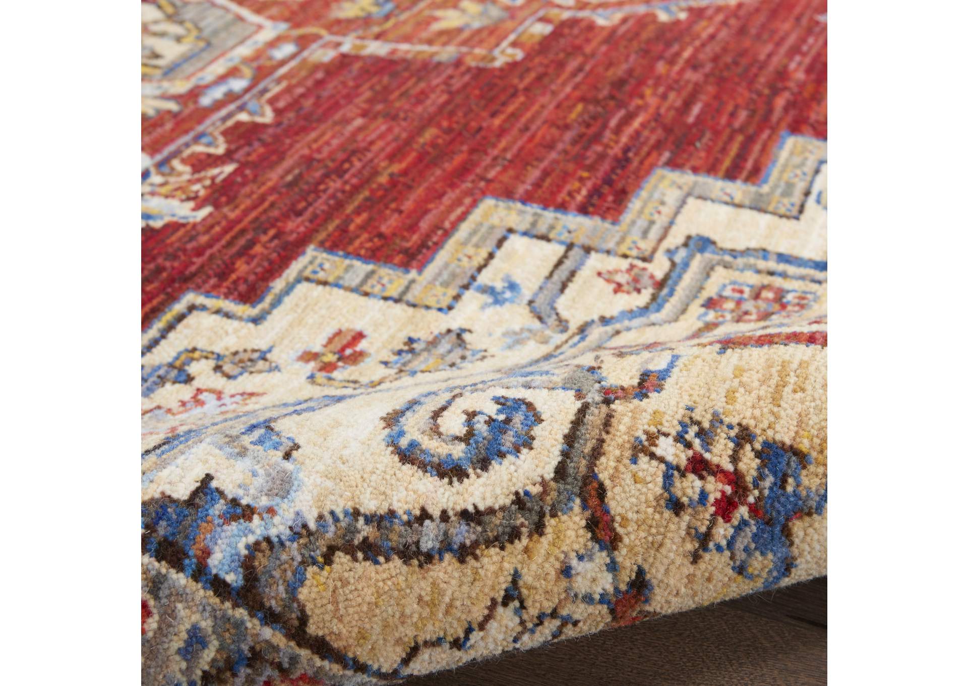 Nourison Majestic 8'x10' Red Multicolor Persian Area Rug,Nourison