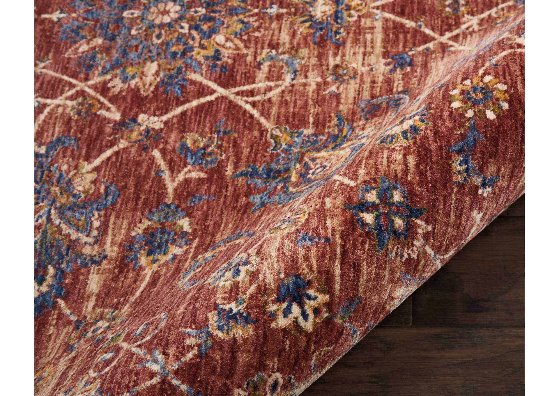 Nourison Lagos LAG02 Red 5' Round Area Rug,Nourison