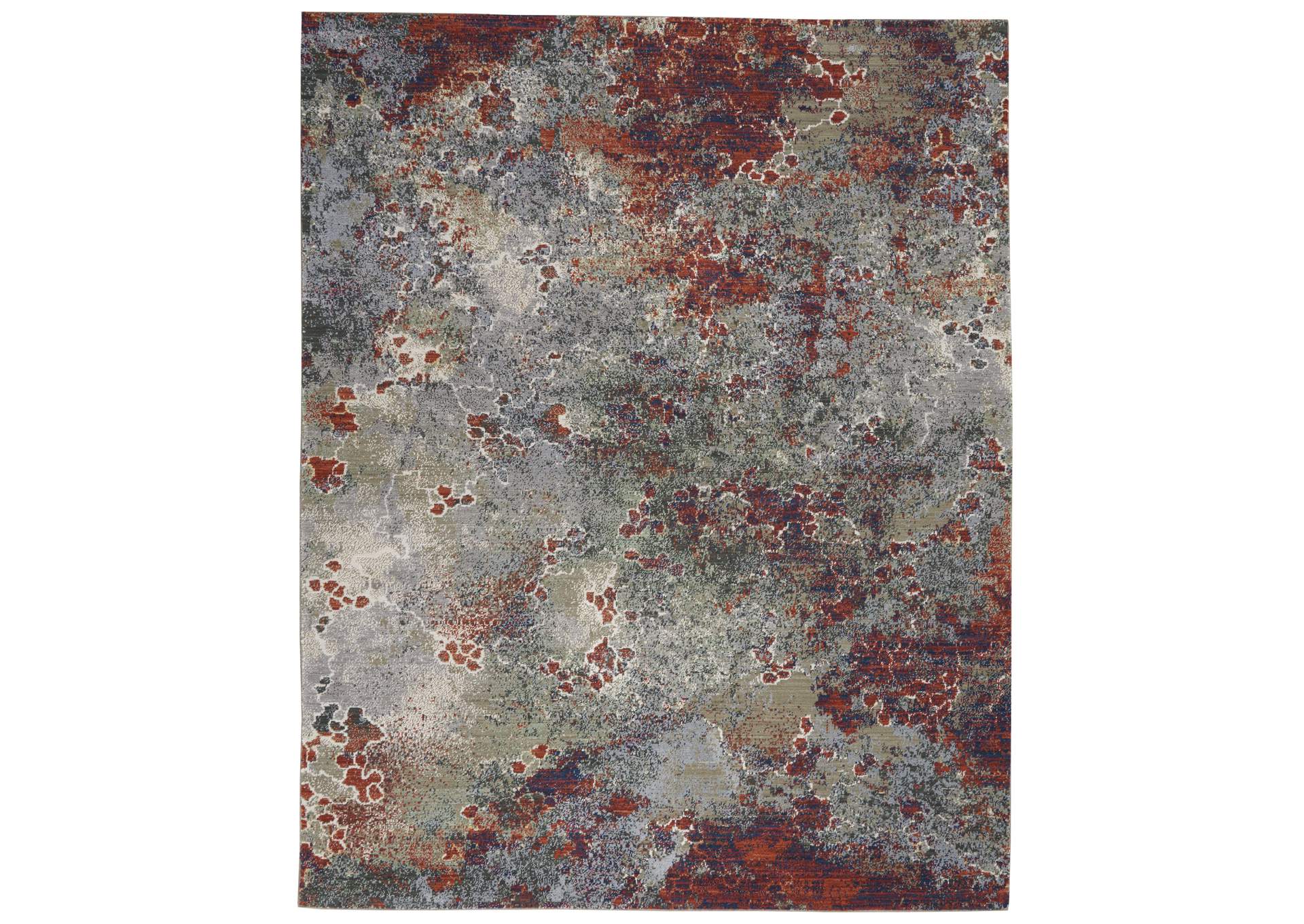 Nourison Artworks ATW02 Grey Multicolor 8'x10' Rug,Nourison