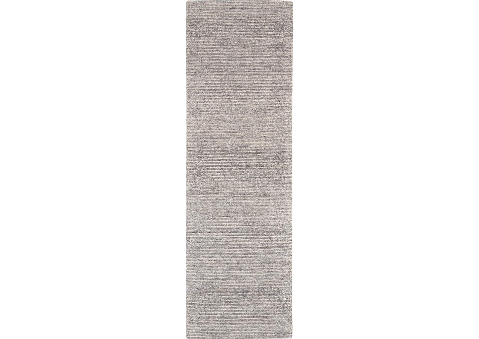Nourison Weston WES01 Grey 8' Runner Textured Hallway Rug,Nourison