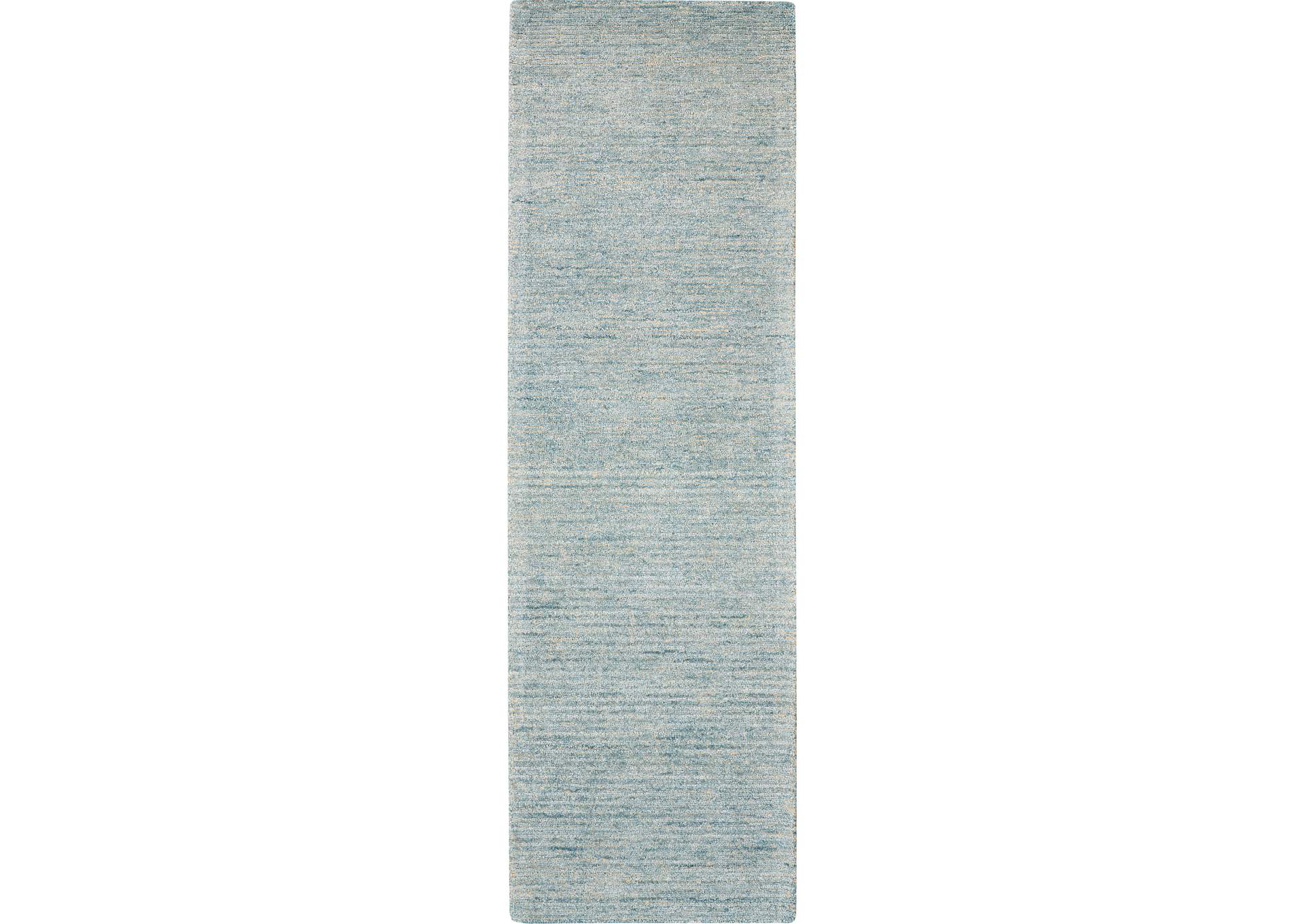 Nourison Weston WES01 Light Blue 8' Runner Textured Hallway Rug,Nourison