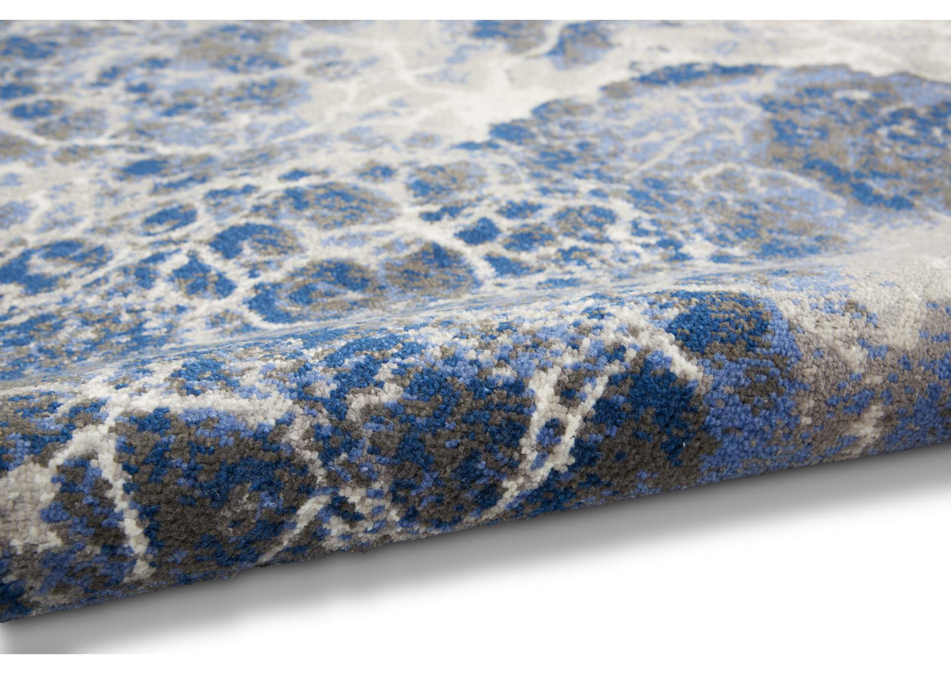 Calvin Klein Gradient 6' x 8' Blue and Grey Artistic Area Rug,Nourison