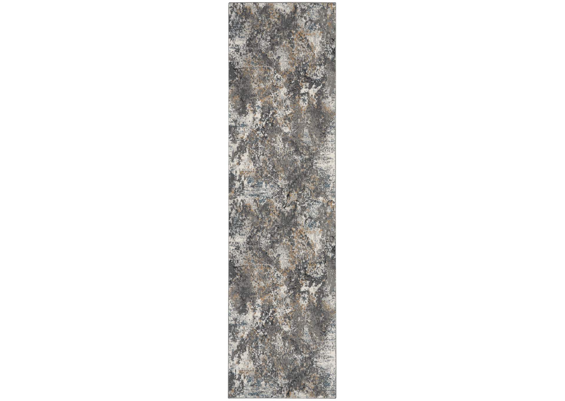 Nourison Tangra 8' Runner Grey Multi Area Rug,Nourison