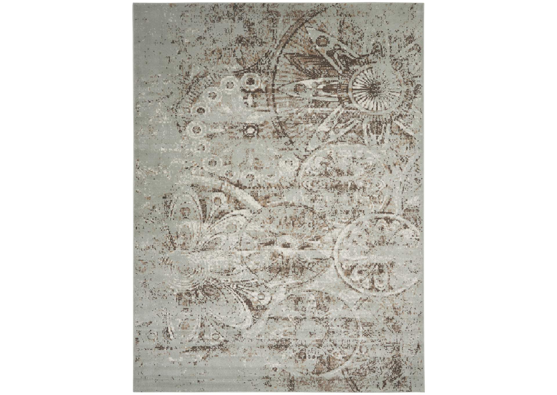 Nourison Euphoria EUP03 Grey 9'x12' Oversized Rug,Nourison