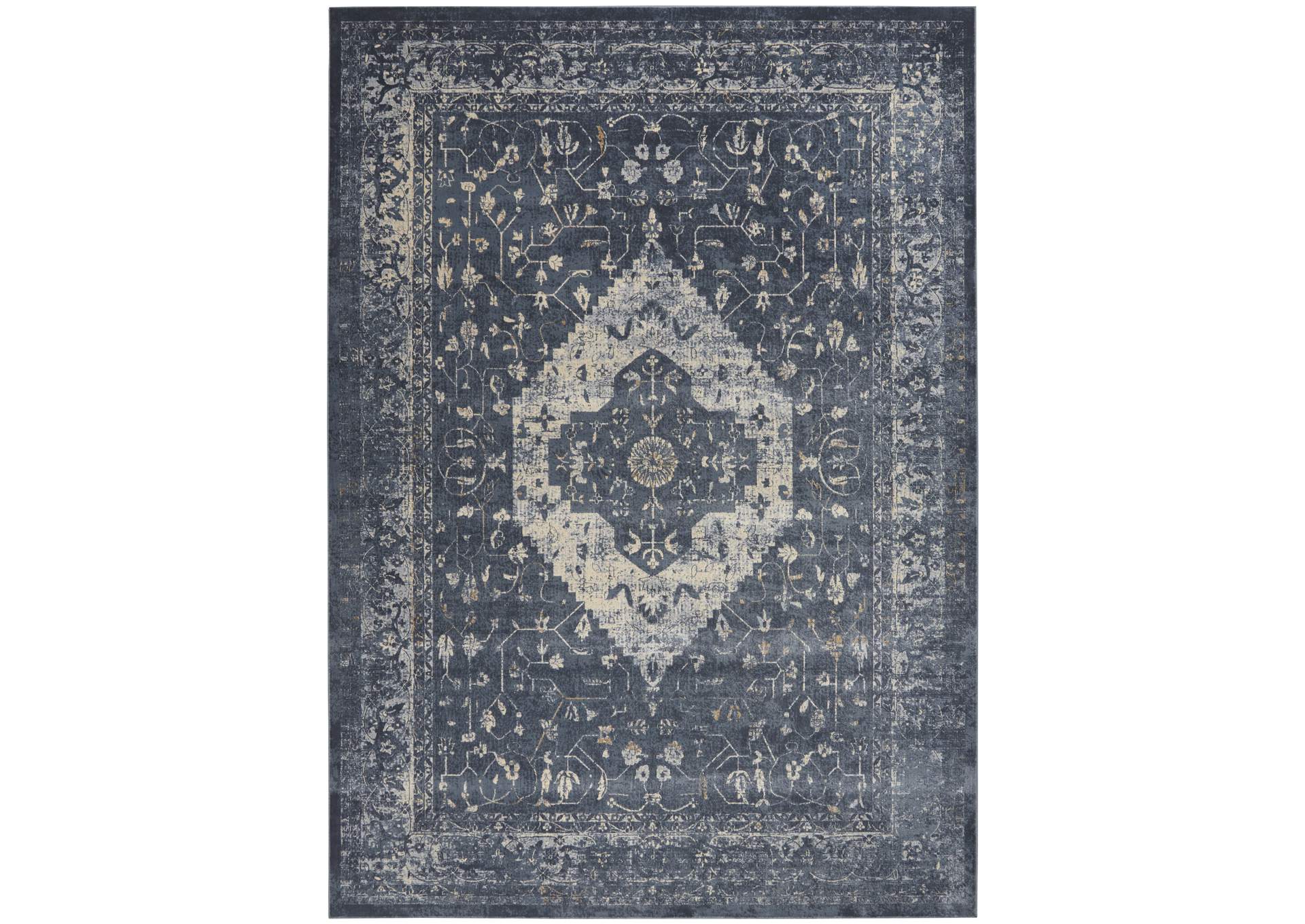 Malta by kathy ireland Home MAI11 Navy 9'x12' Area Rug,Nourison