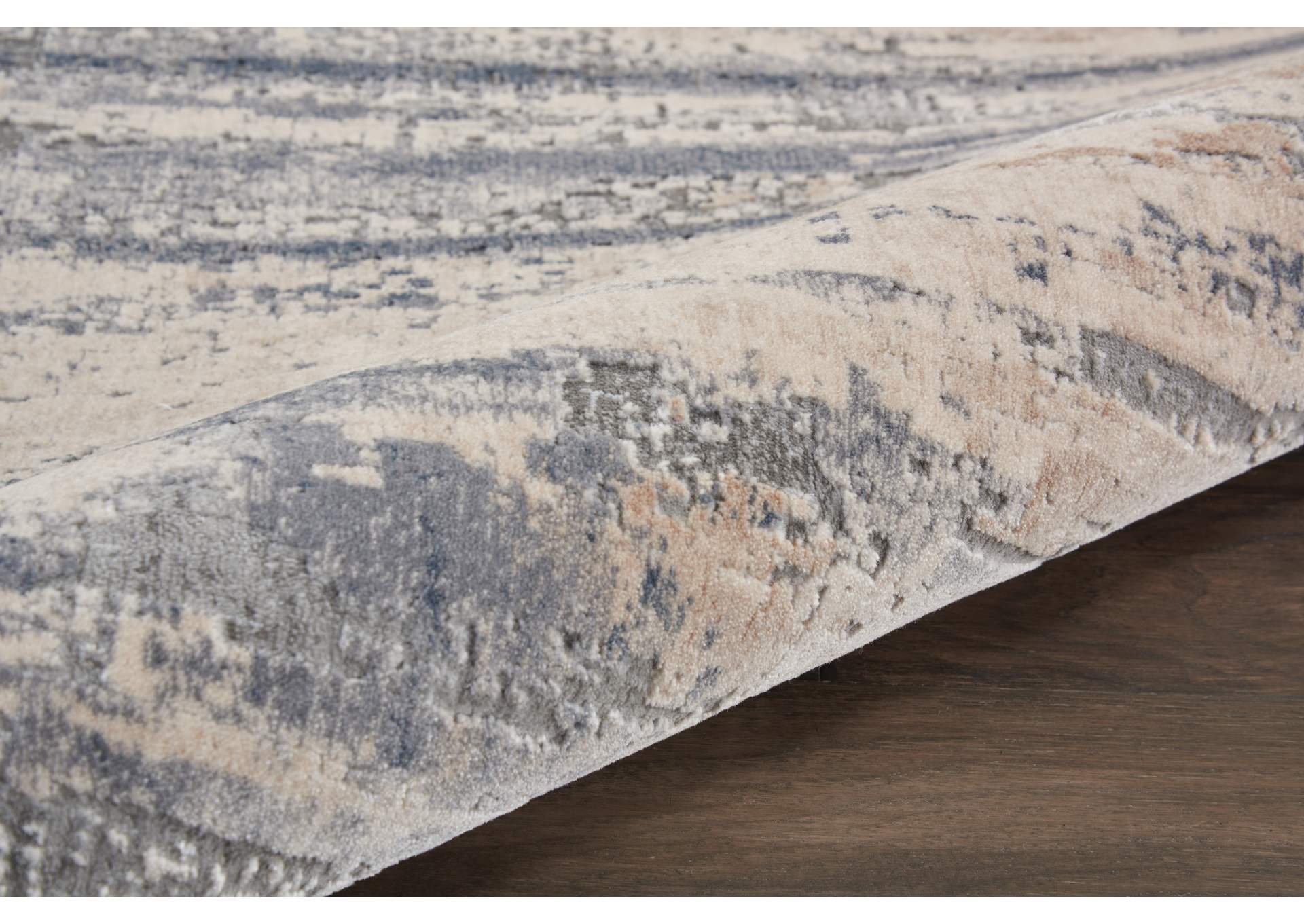 Nourison Rustic Textures RUS04 Beige and Grey 5'x7' Rustic Area Rug,Nourison