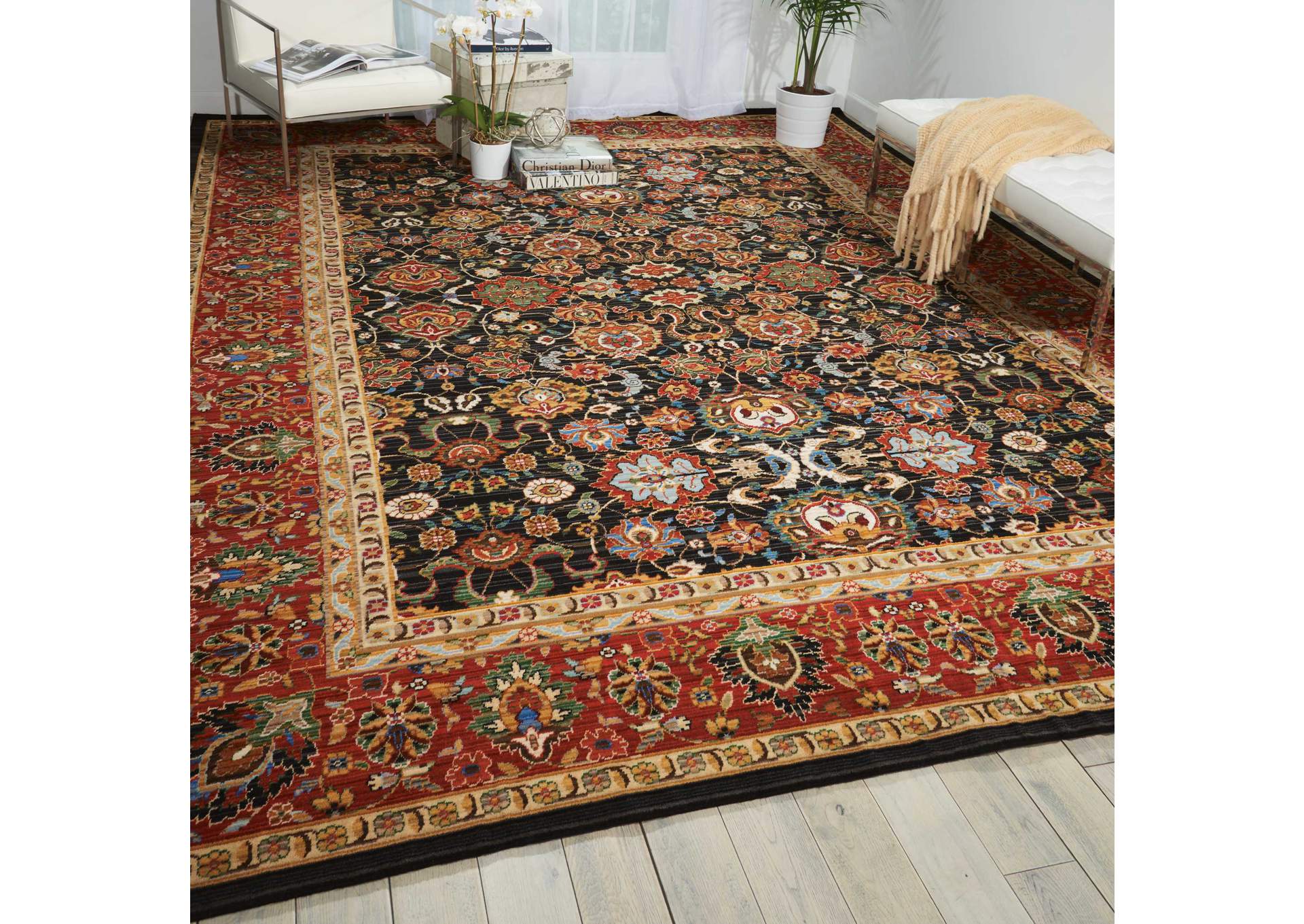 Nourison Timeless TML20 Dark Blue 9'x12' Rug,Nourison