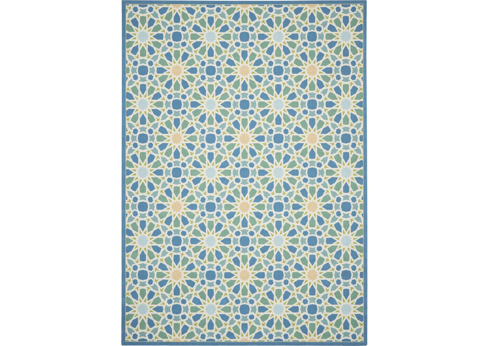 Waverly Sun N Shade SND29 Blue 10'x14' Rug,Nourison