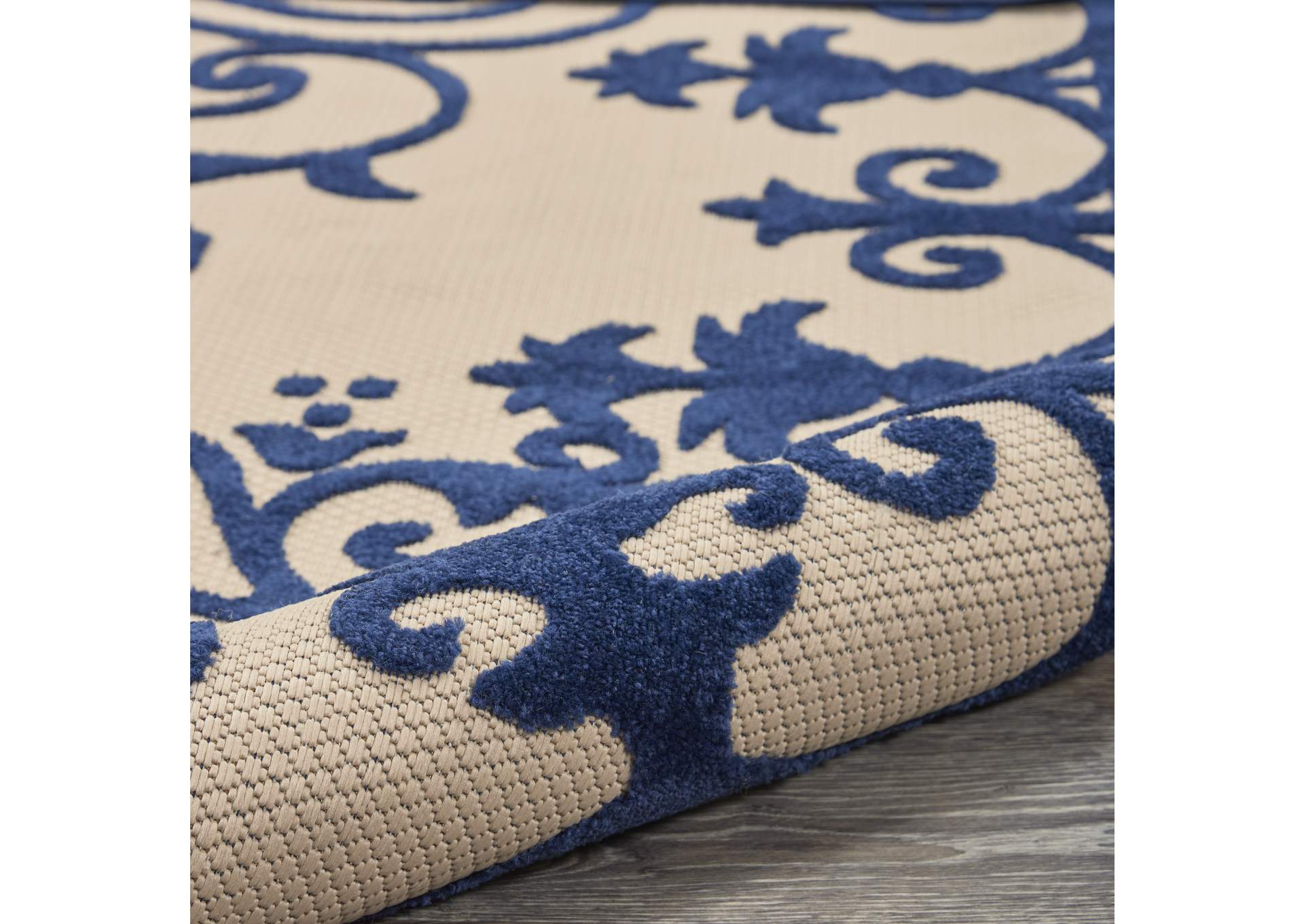 Nourison Aloha ALH12 Navy 8'x11' Oversized Indoor-outdoor Rug,Nourison