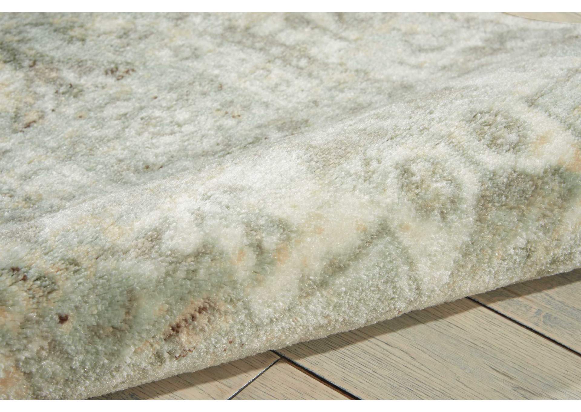 Nourison Euphoria EUP02 White and Beige 4'x6' Area Rug,Nourison